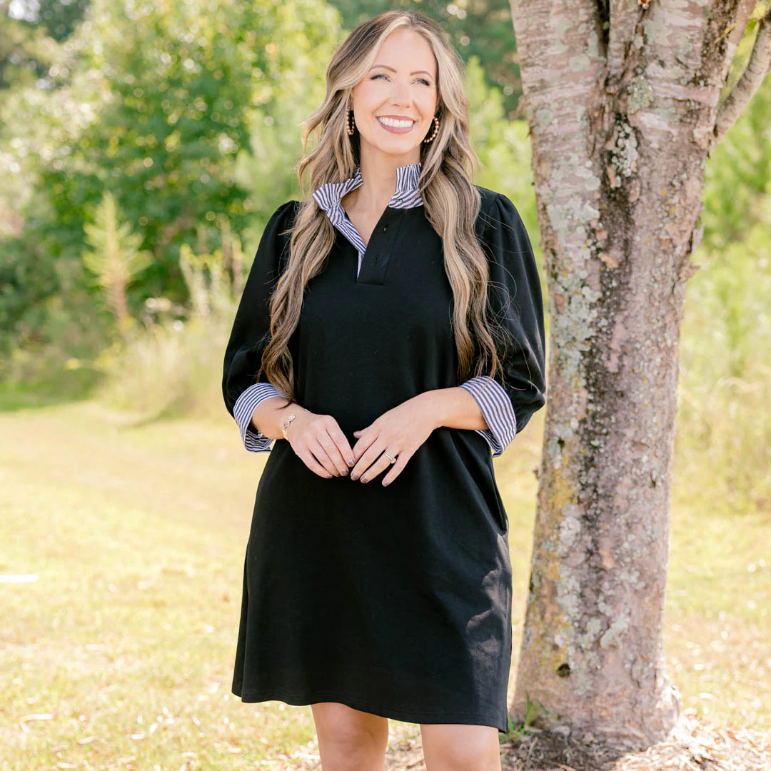 On Good Terms Dress, Black - Giverhouse