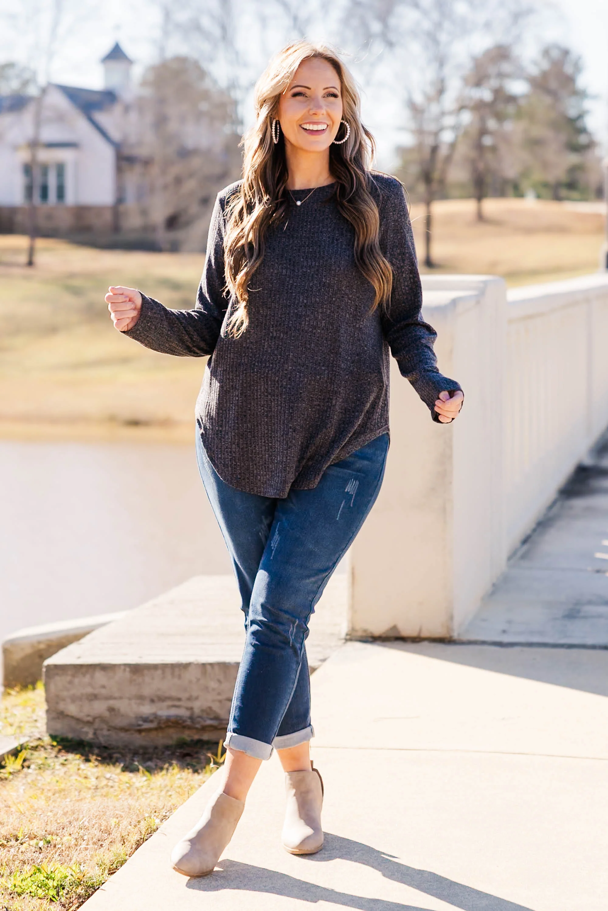 Loving Me Top, Charcoal - Giverhouse