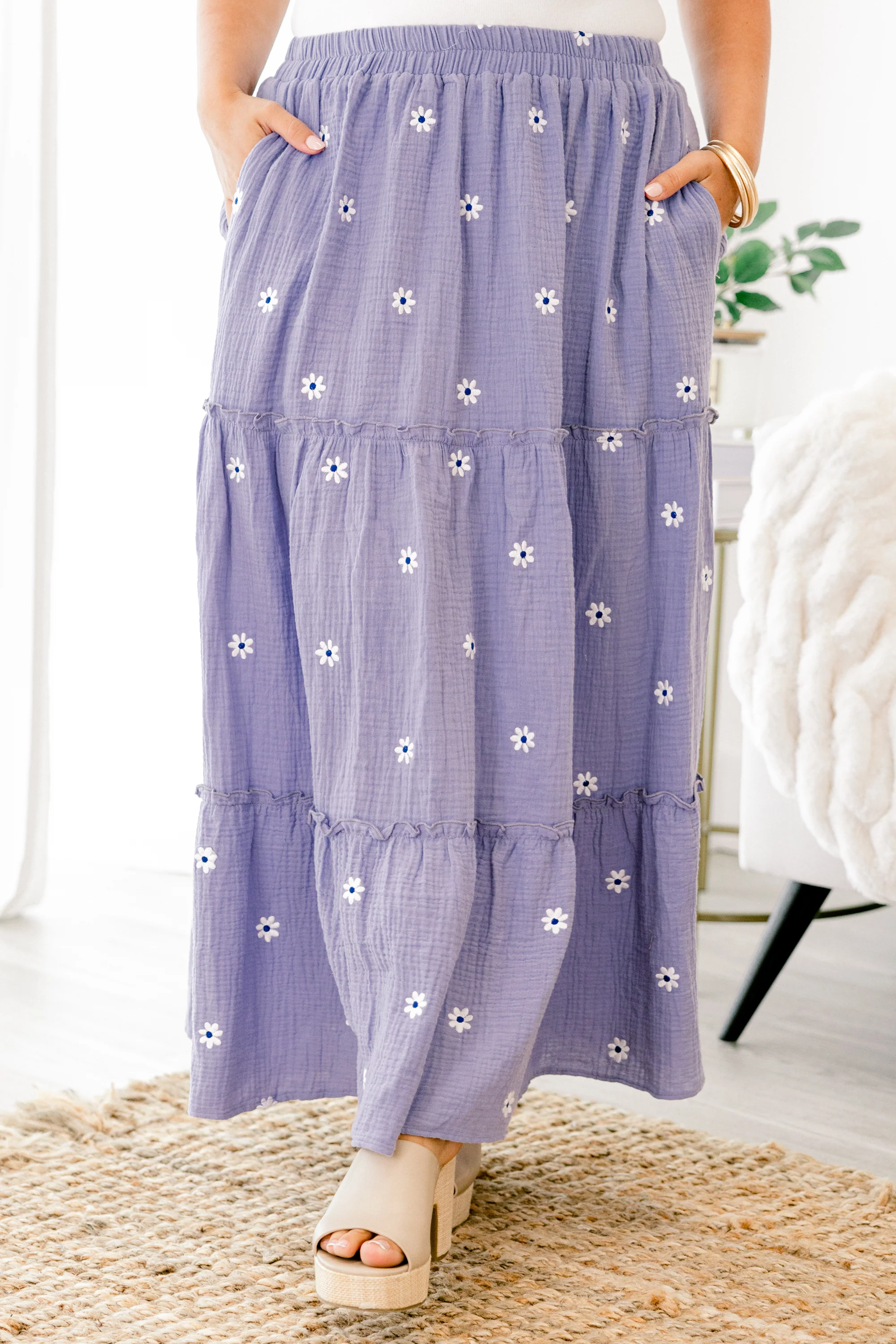 Home Is Where You Are Skirt, Blue - Giverhouse