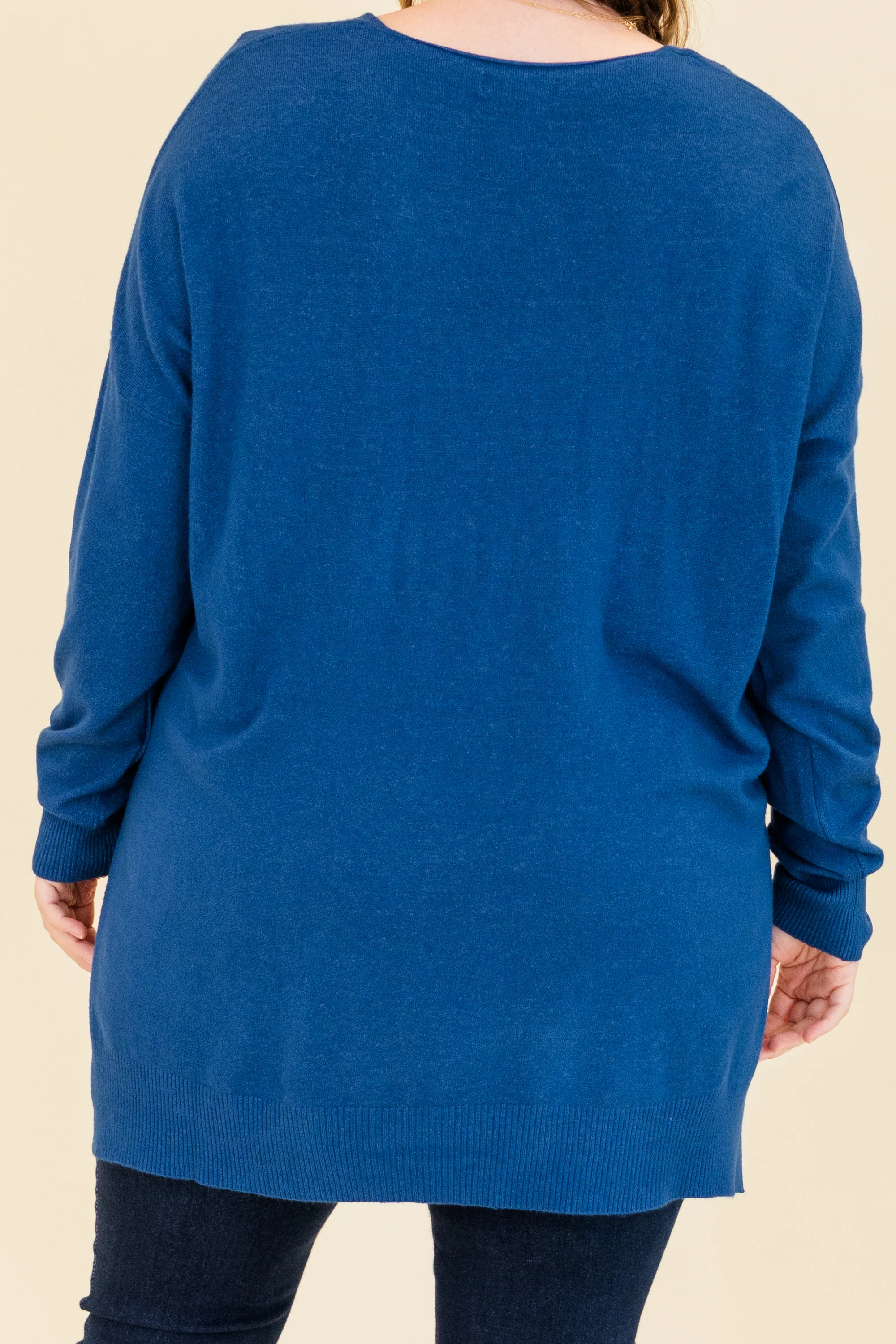 Perfect For Outside Sweater, Heather Light Navy - Giverhouse