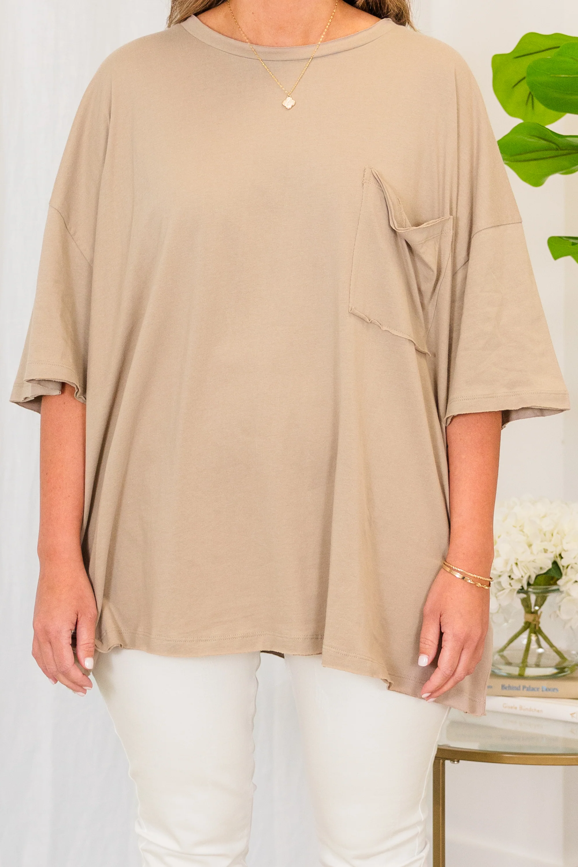 It Comes Naturally Top, Ash Mocha - Giverhouse