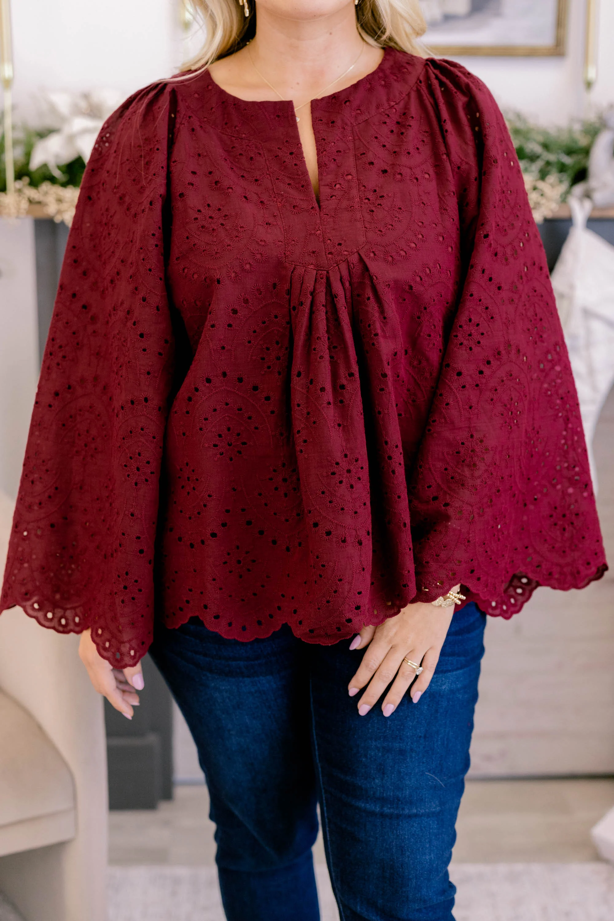 Free Like The Wind Top, Red Lace - Giverhouse