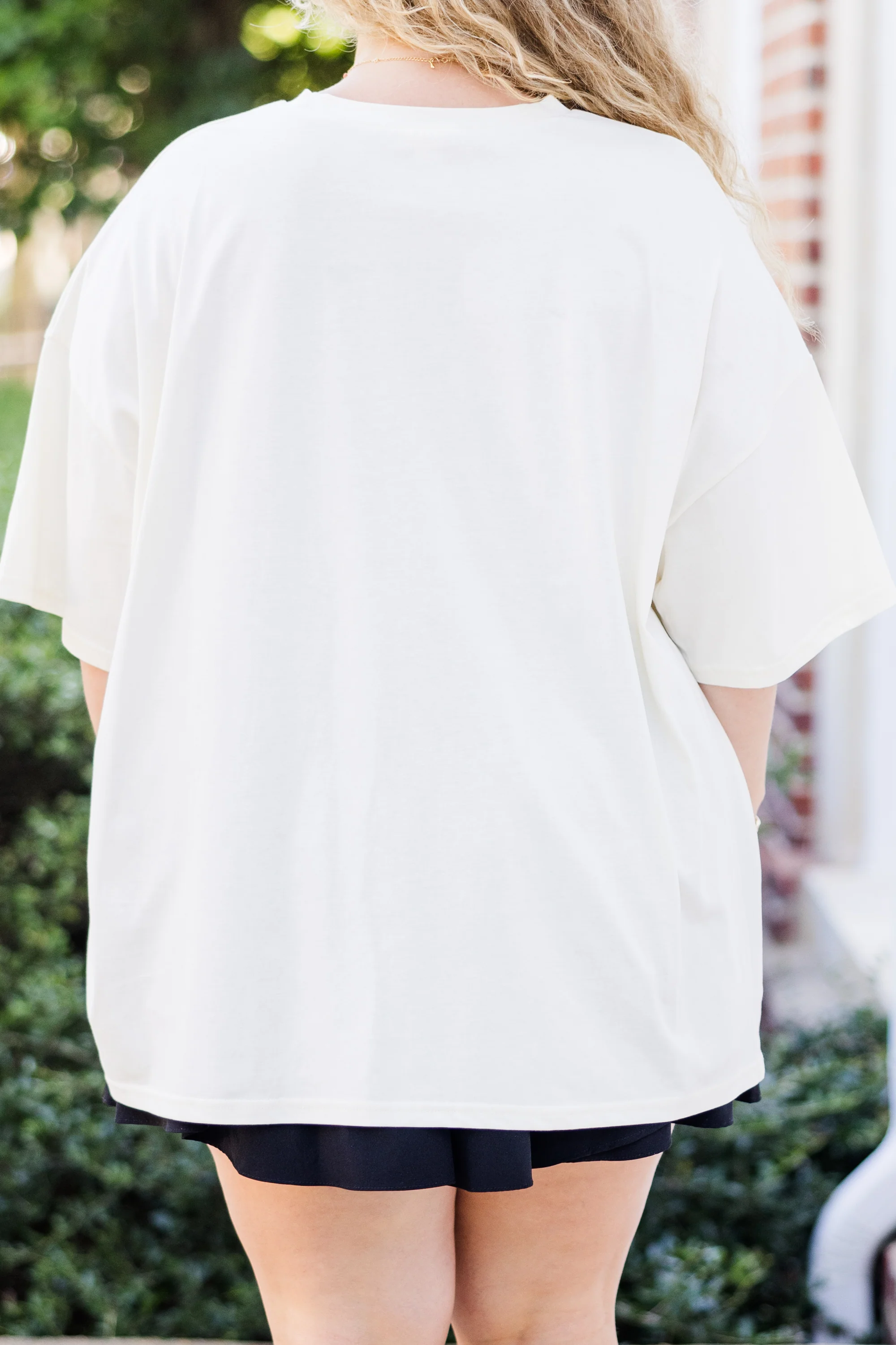 Here For The Tigers Boyfriend Tee, Ivory - Giverhouse