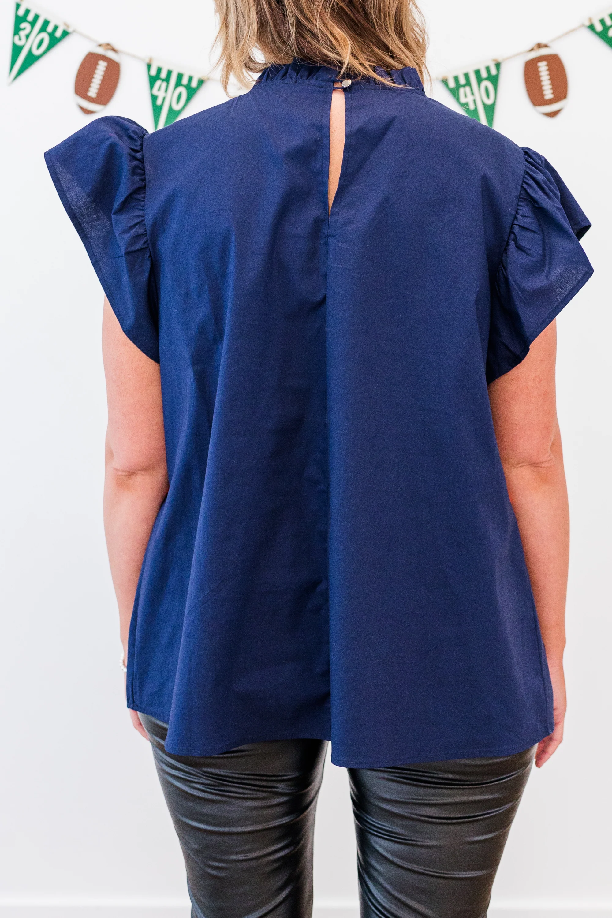 All The Spirit Top, Navy-Orange - Giverhouse