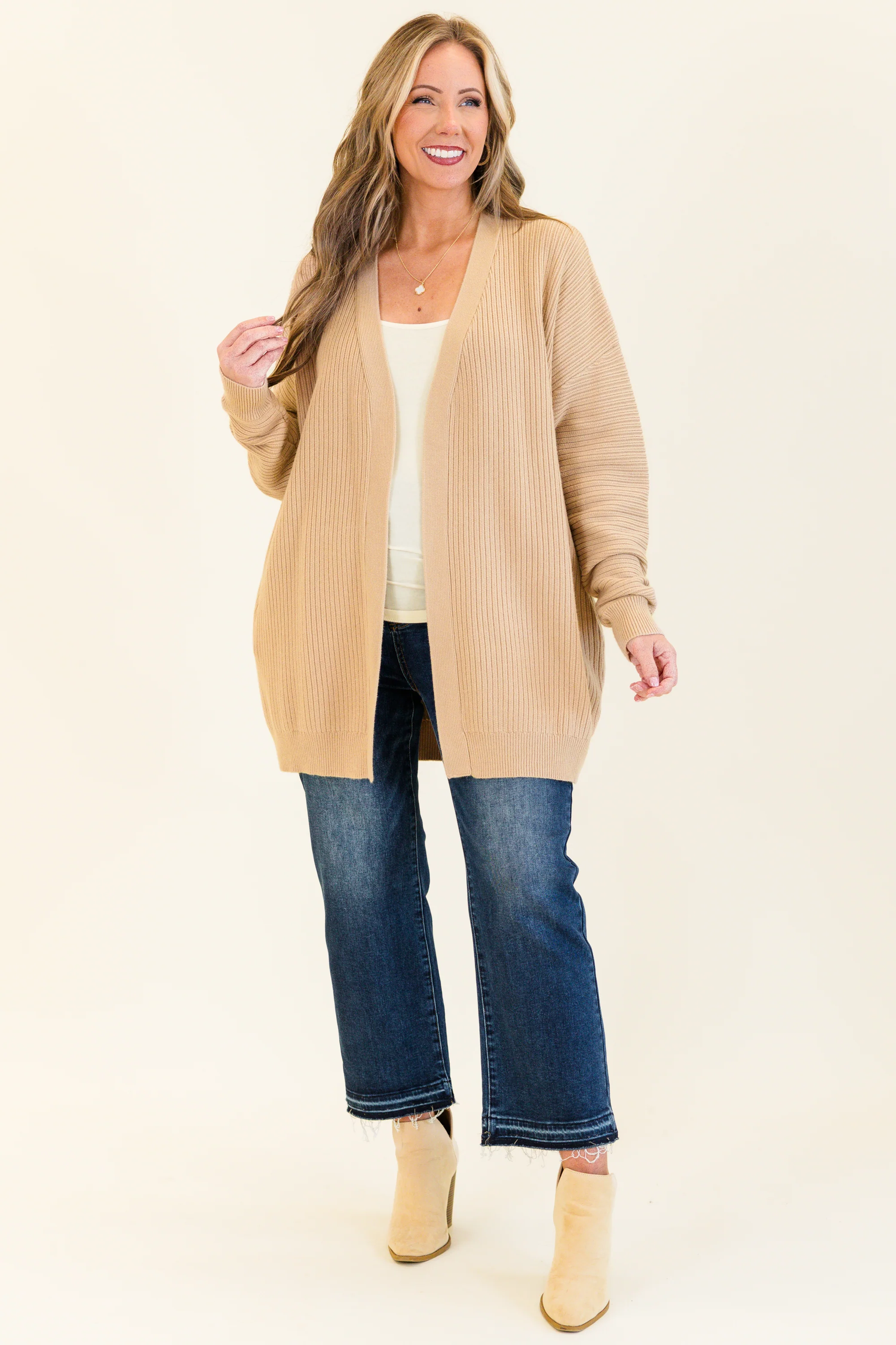 What You Imagine Cardigan, Taupe - Giverhouse