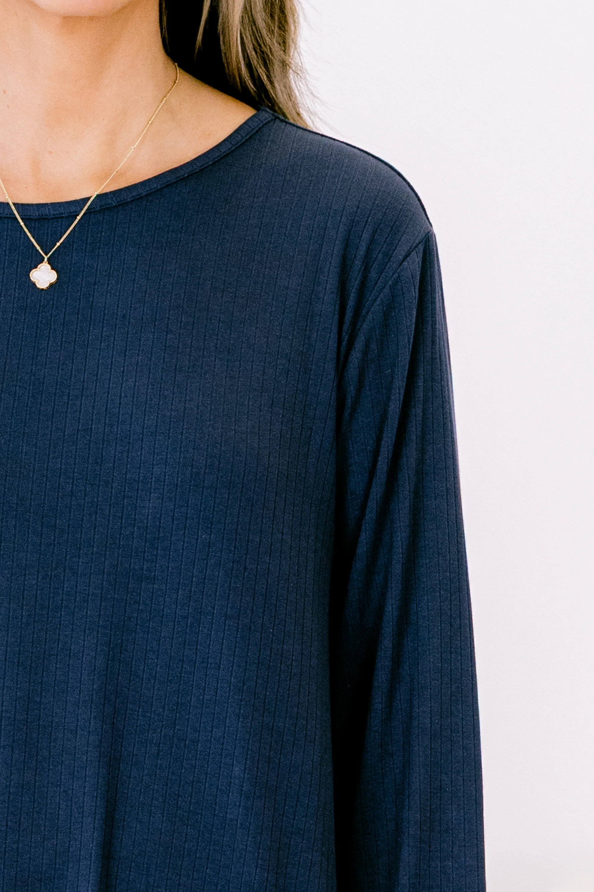 One More Chapter Top, Navy - Giverhouse