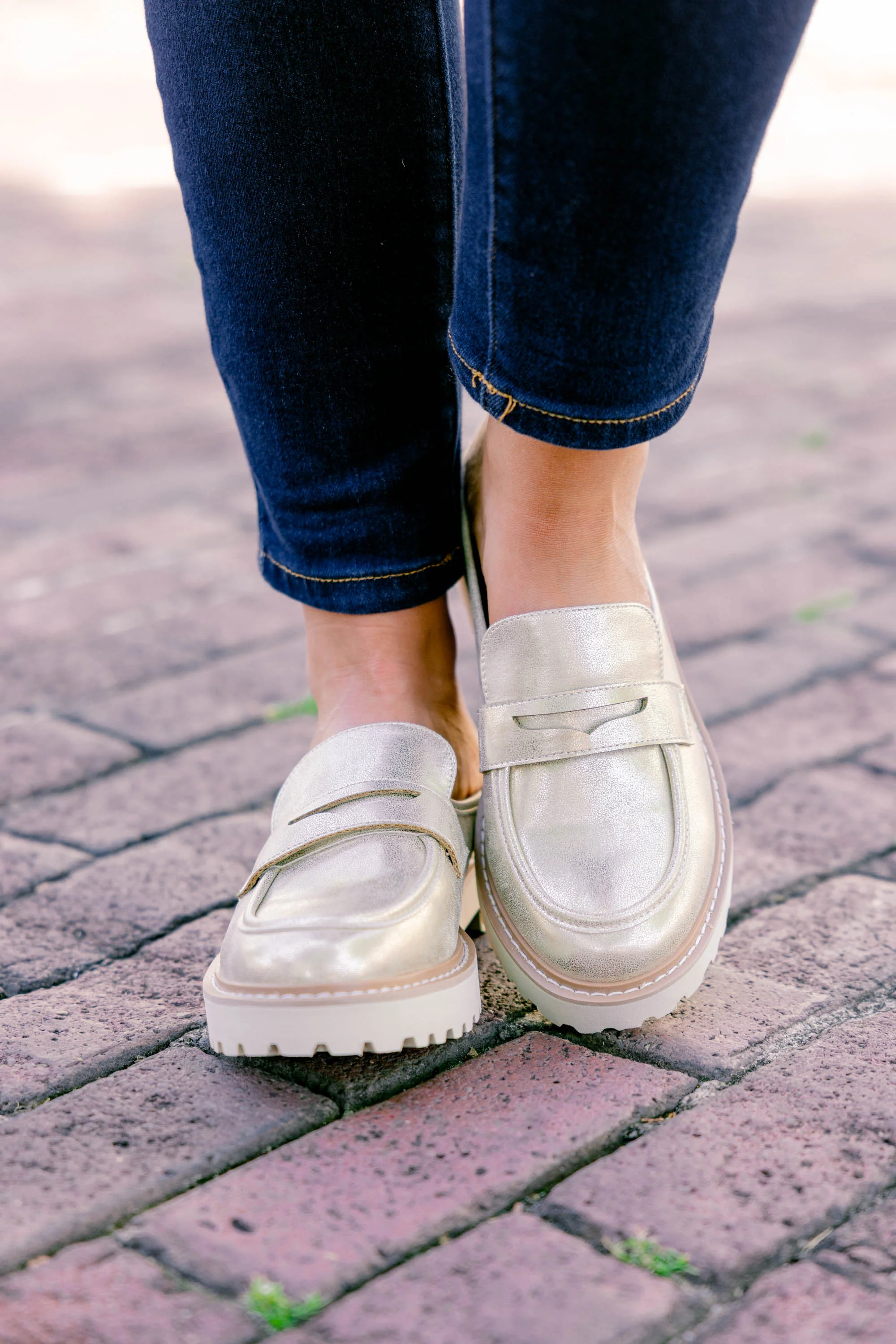 Fire For You Loafers, Gold - Giverhouse