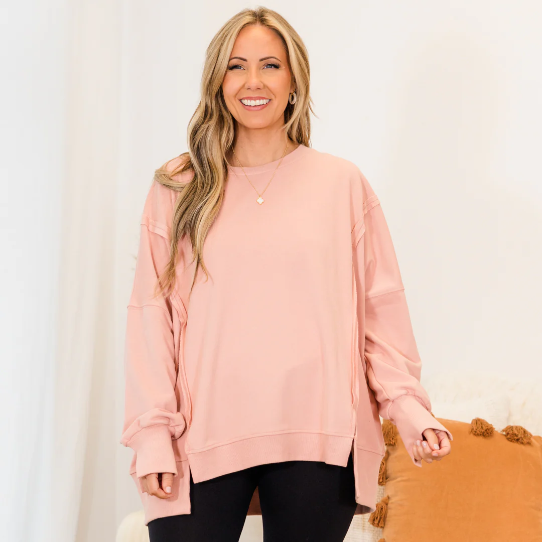 Sunset Glow Pullover, Pink - Giverhouse