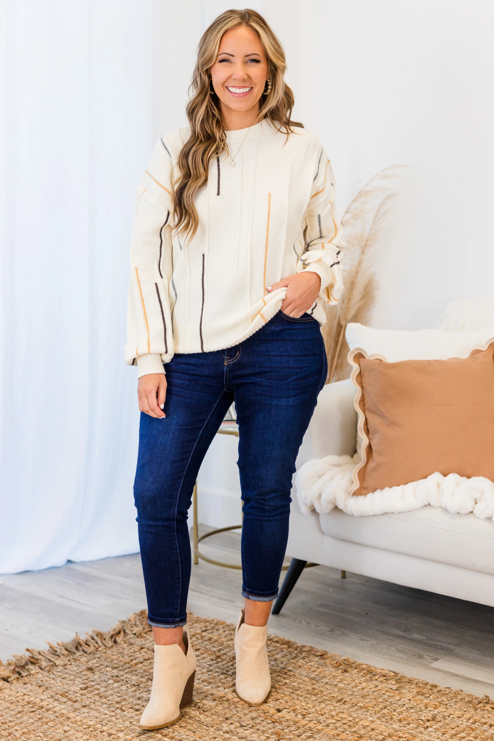 Sleepless Saturdays Sweater, White - Giverhouse