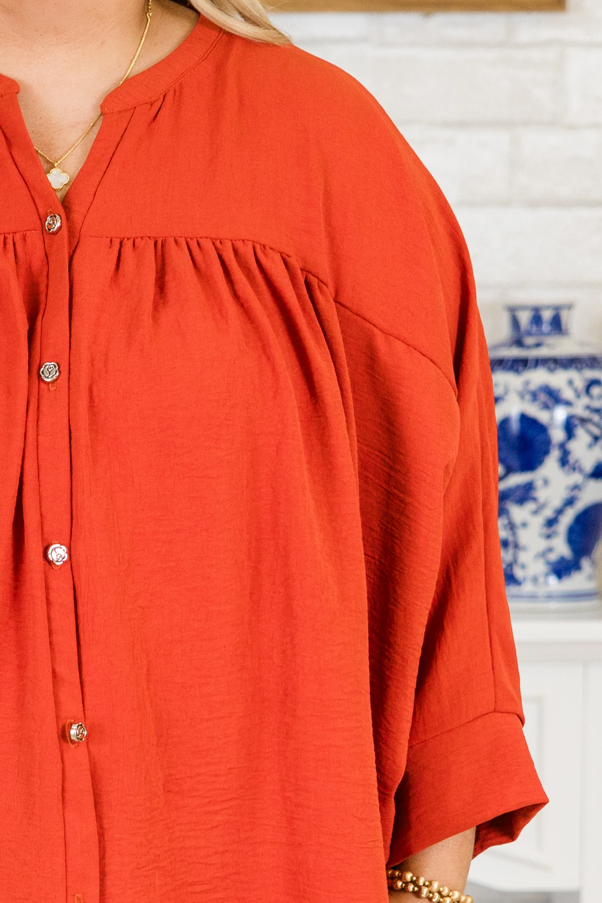 Fond Reflections Top, Orange - Giverhouse