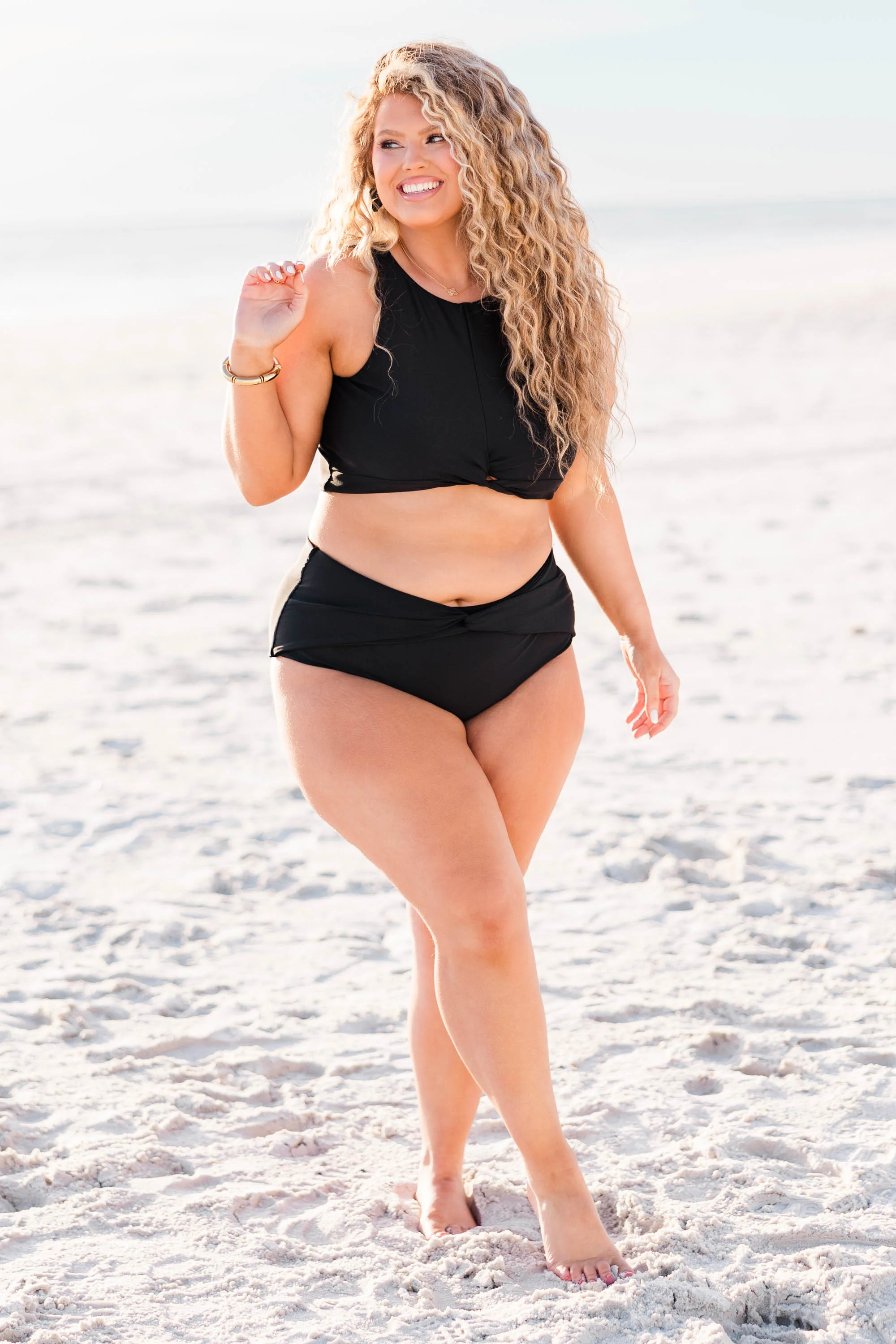 Swim With Me Swim Top, Black - Giverhouse