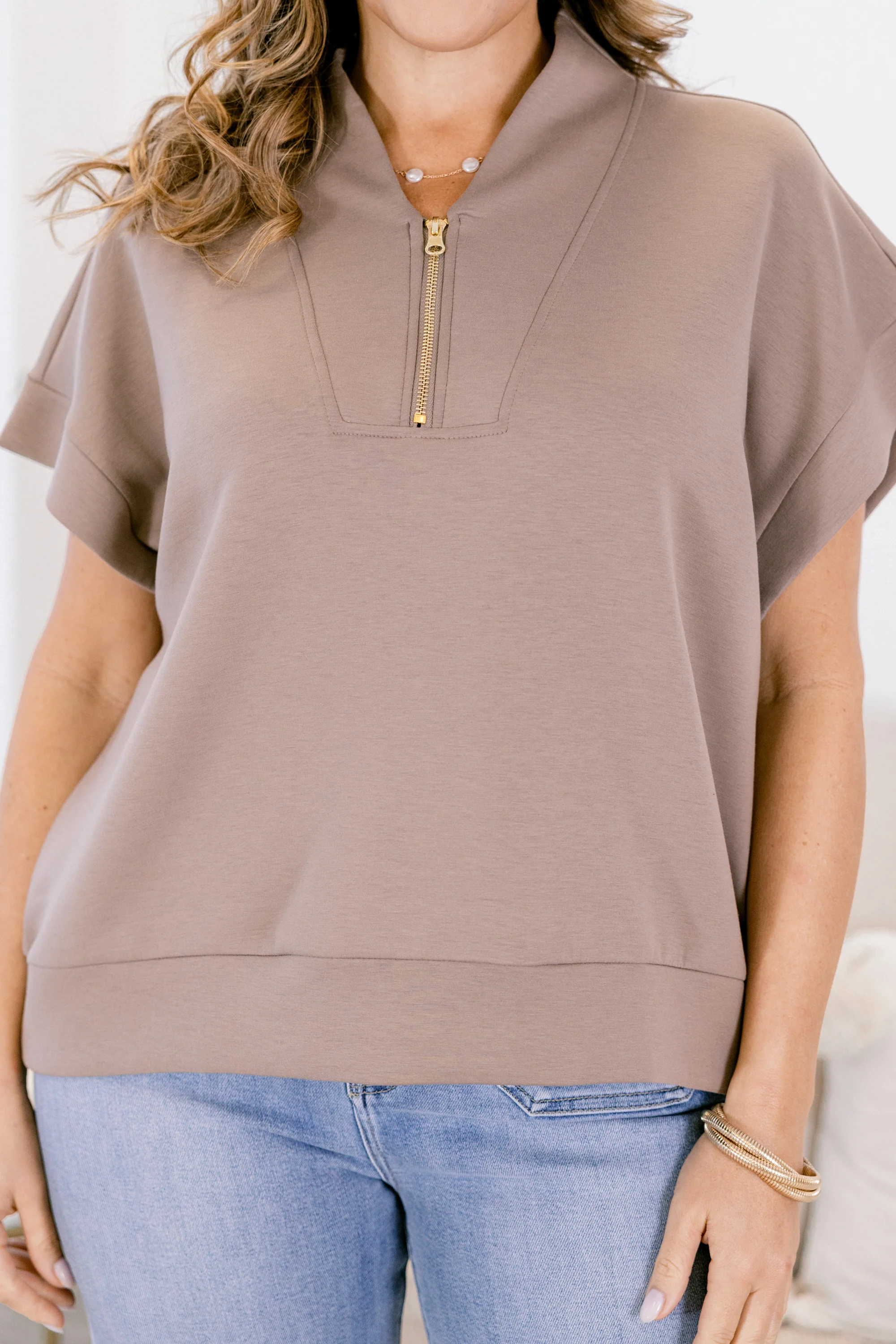 Keepin' It Simple Top, Cocoa - Giverhouse