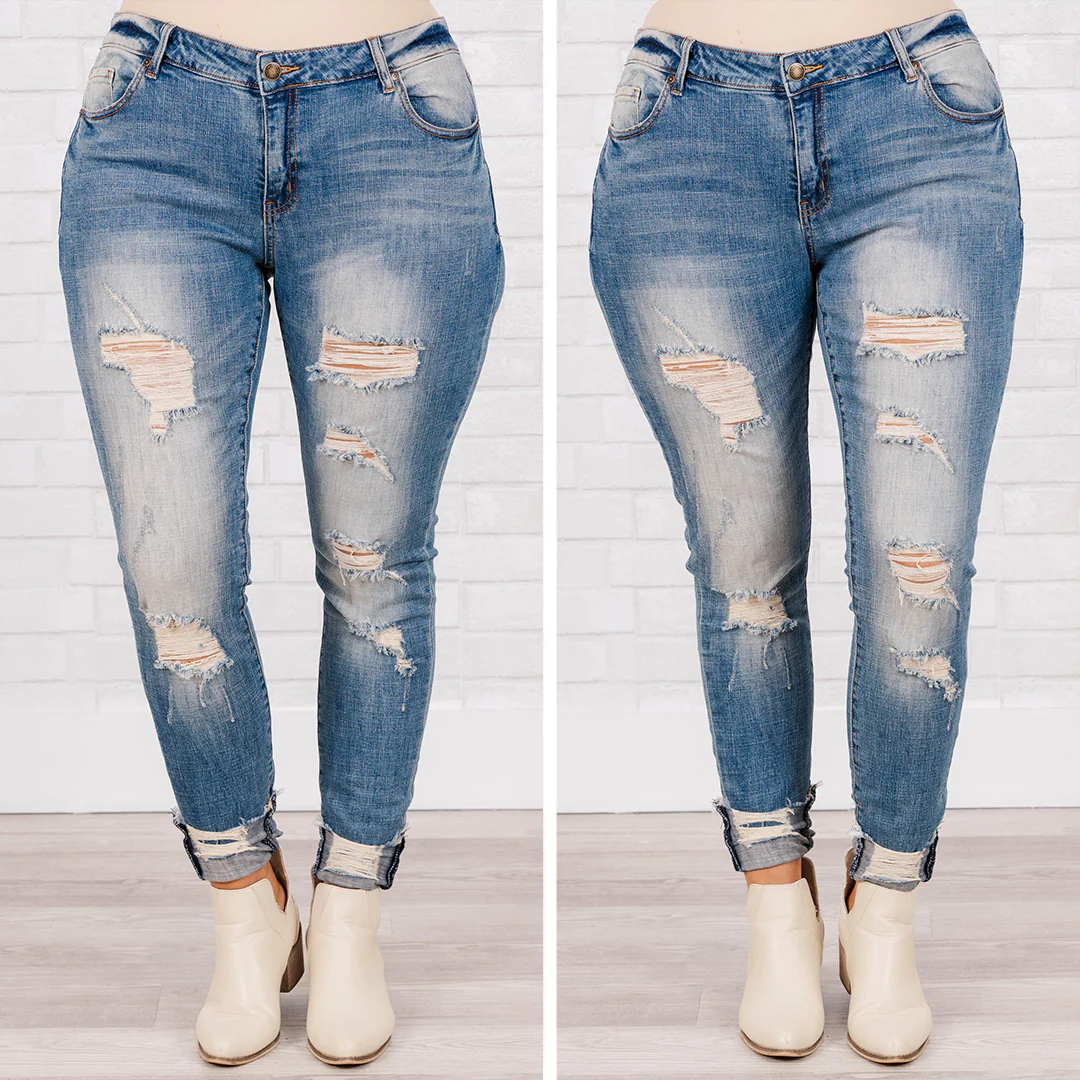 Sudden Moves Skinny Jeans, Medium Wash - Giverhouse