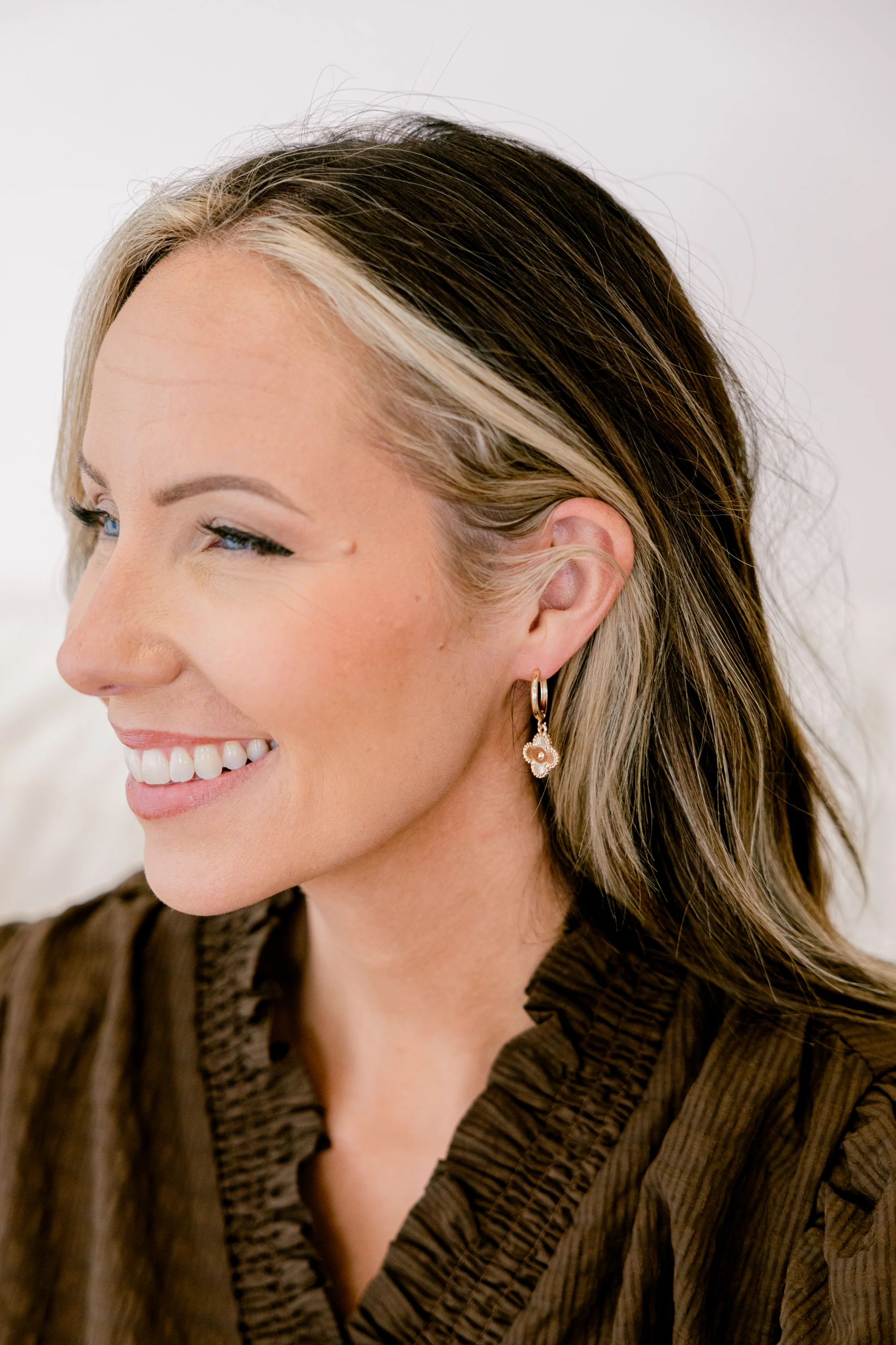 Over In Clover Earrings, Gold - Giverhouse