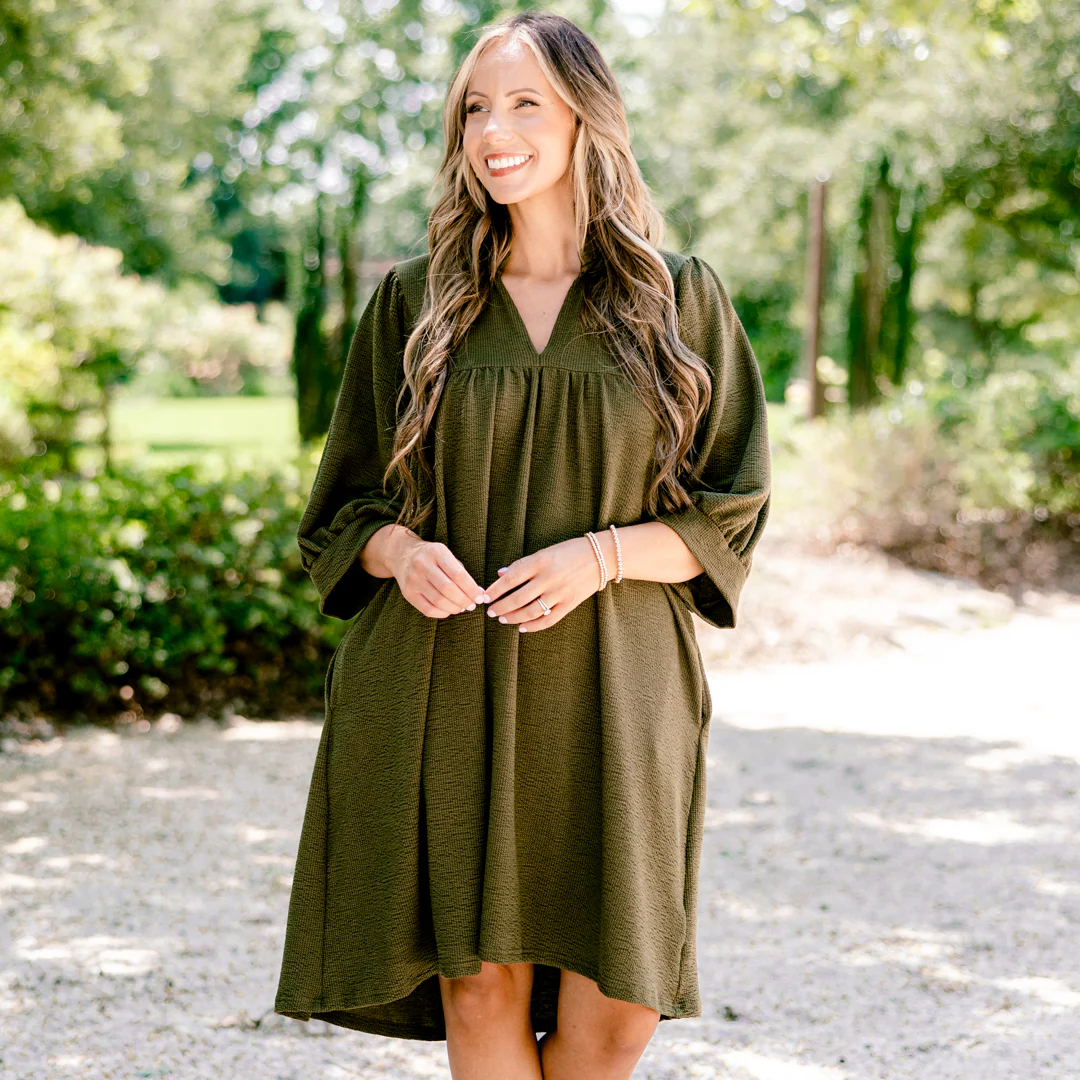 Can't Be Held Down Dress, Green - Giverhouse