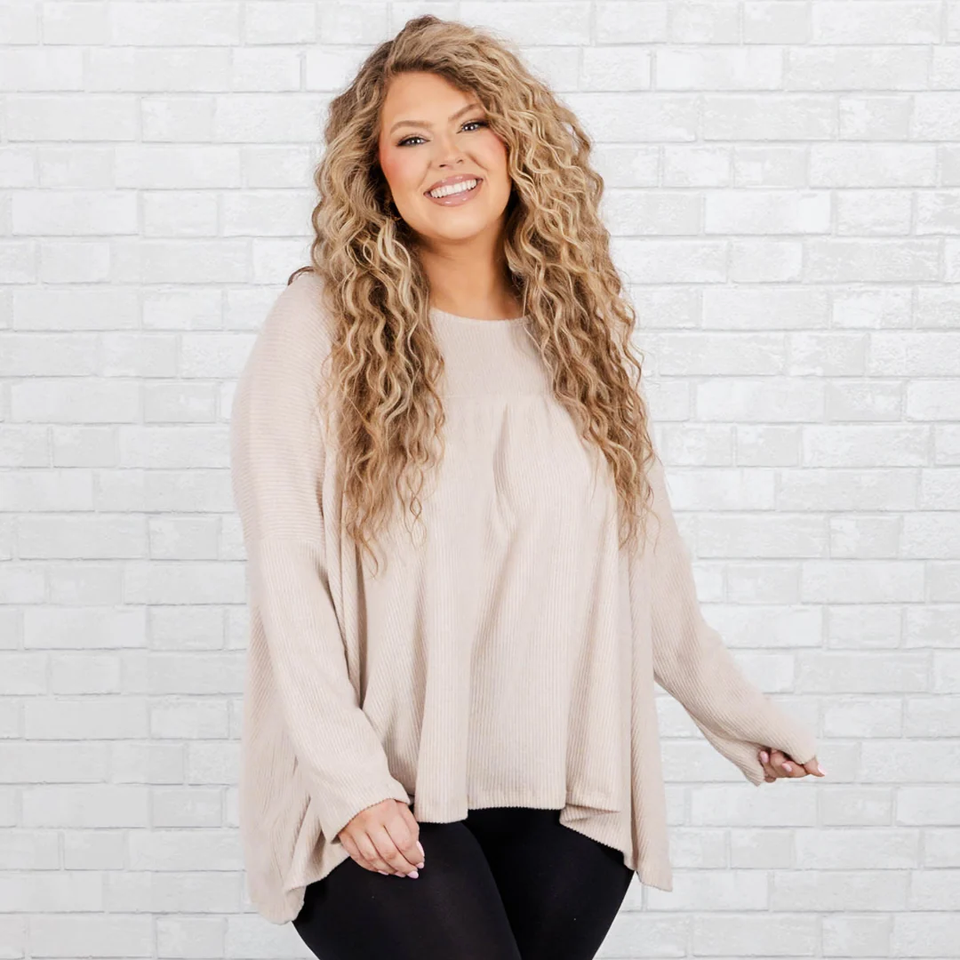 All Of The Memories Top, Oatmeal - Giverhouse