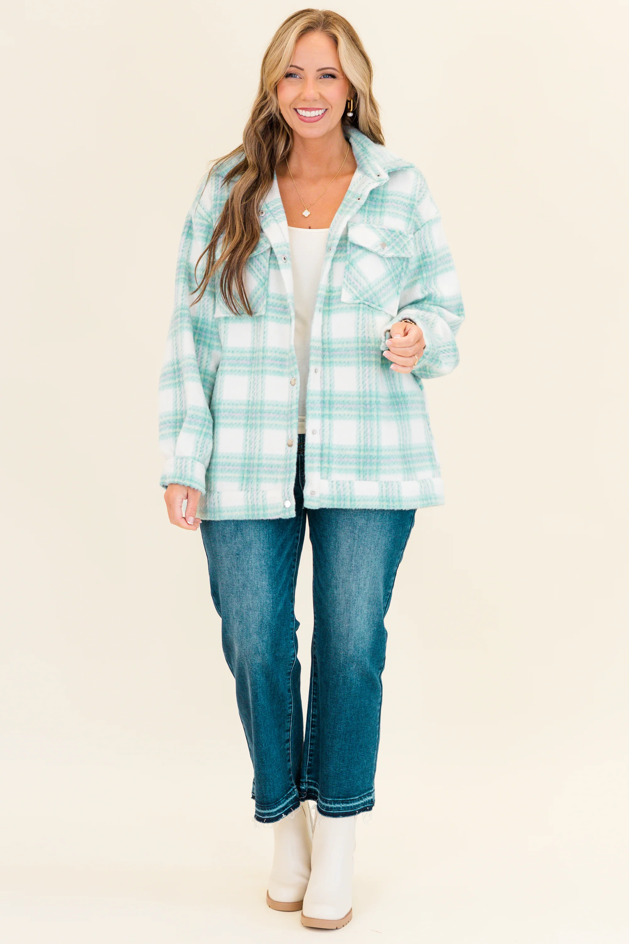 Many Directions Jacket, Teal - Giverhouse