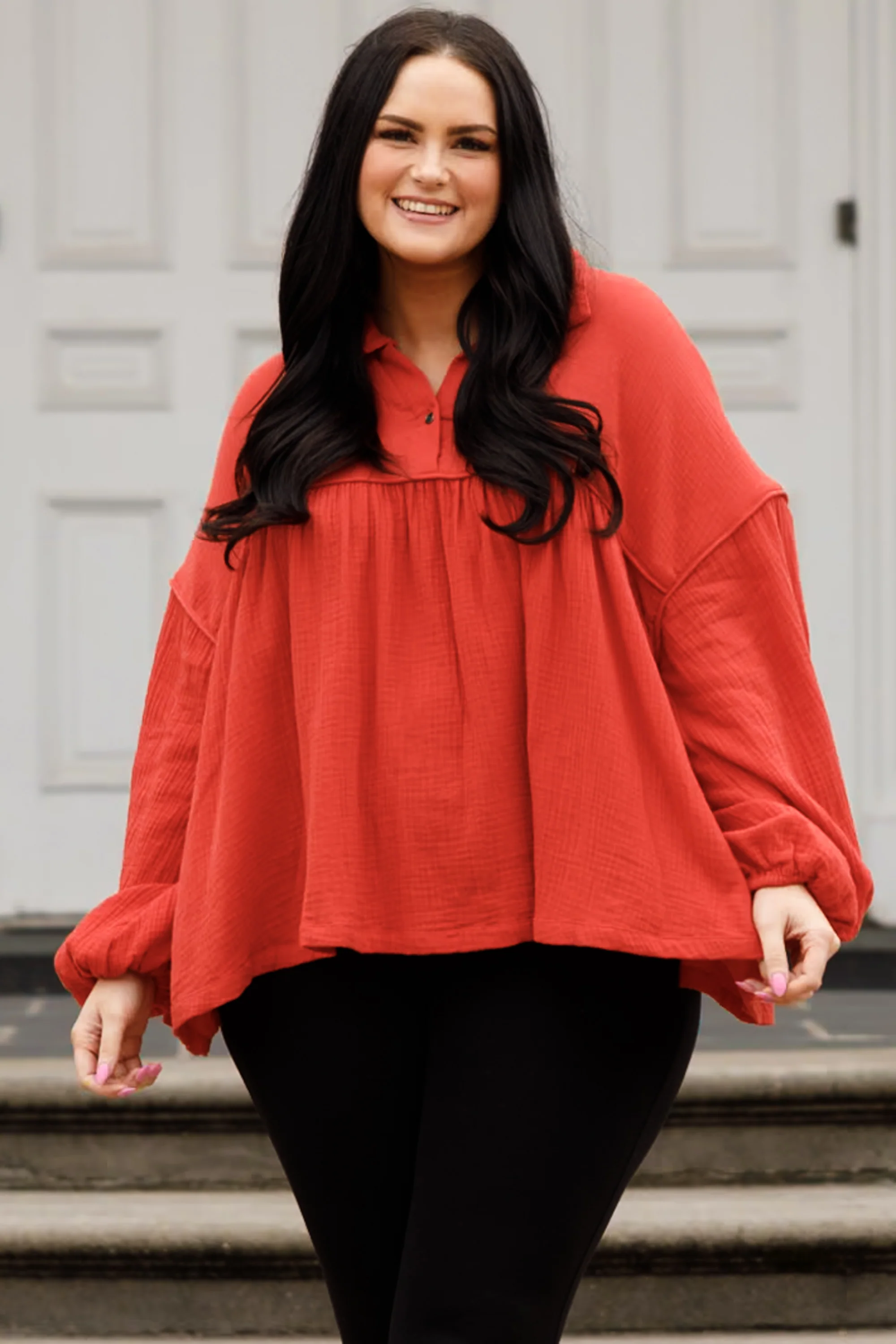 Actions Speak Louder Top, Rust - Giverhouse