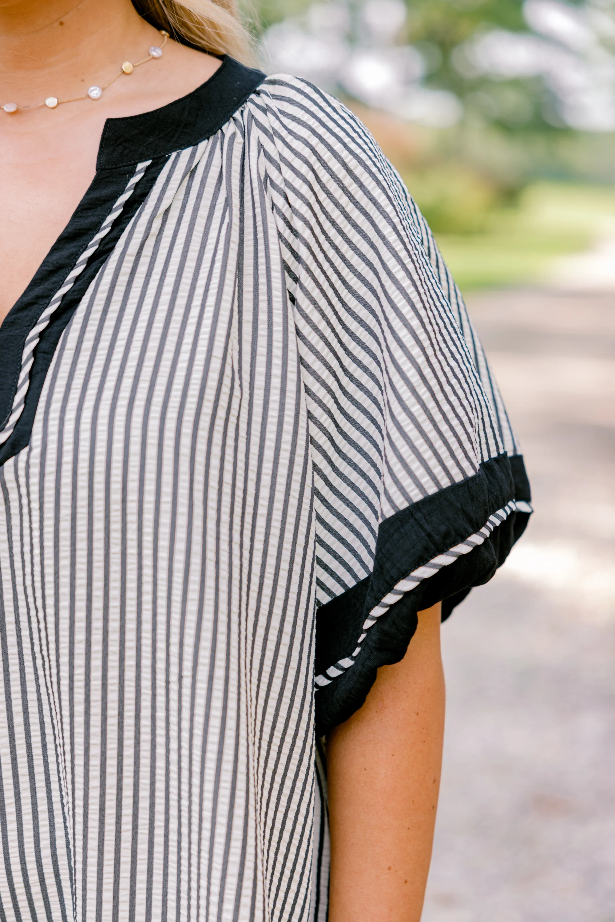 Keep Me Company Dress, Black Stripe - Giverhouse