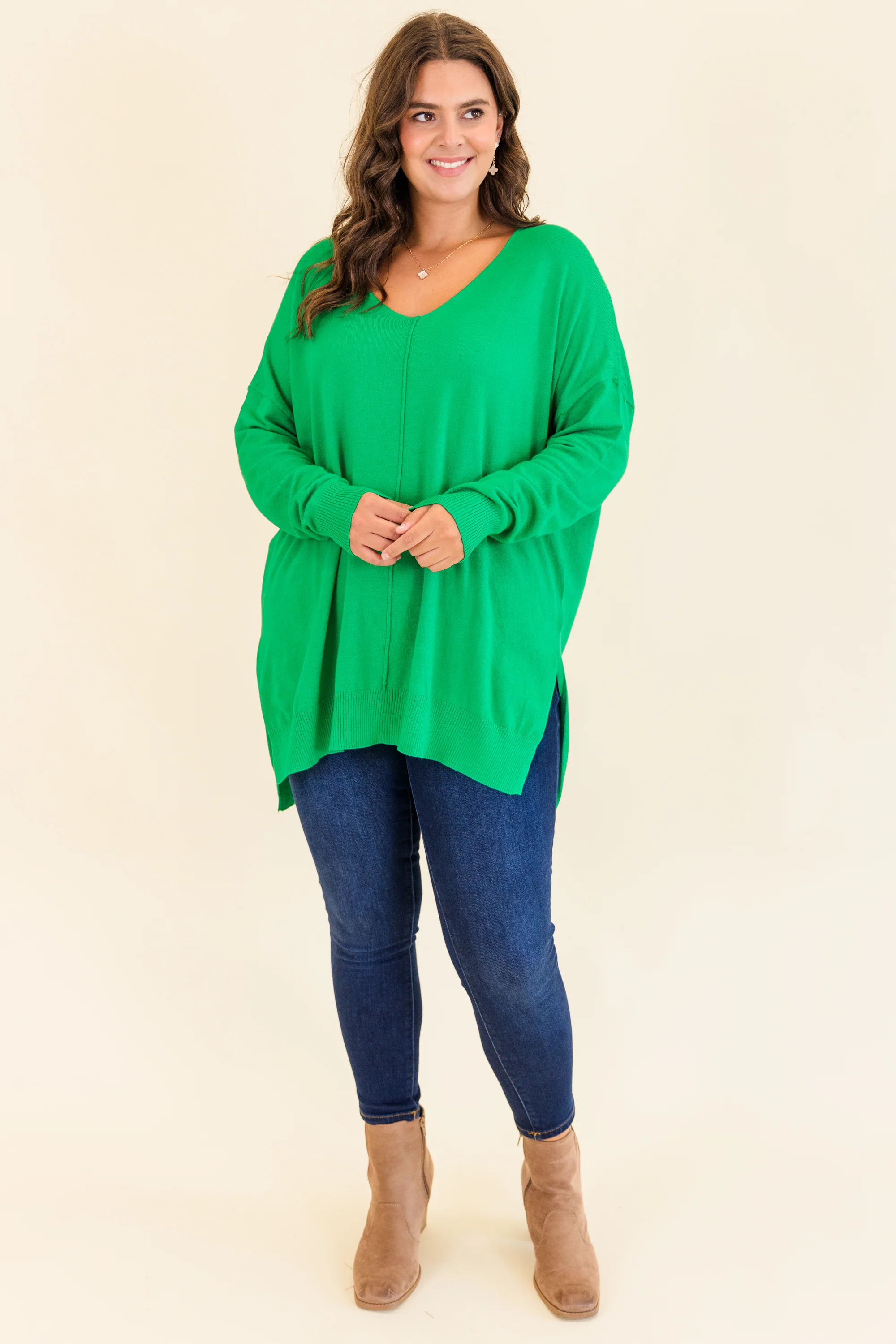 Miss Who I Was Sweater, Kelly Green - Giverhouse