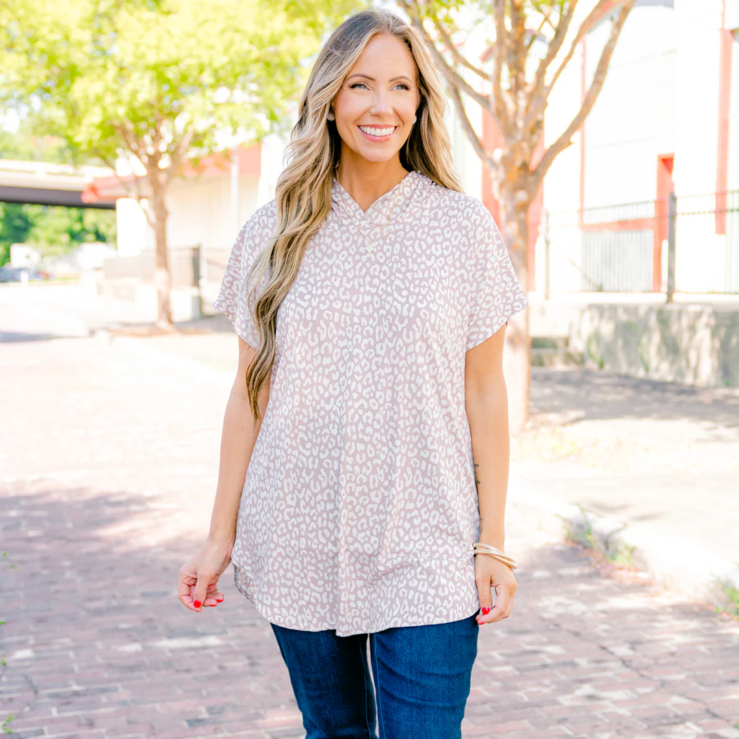 Don  t Mess Around Hoodie, Taupe - Giverhouse