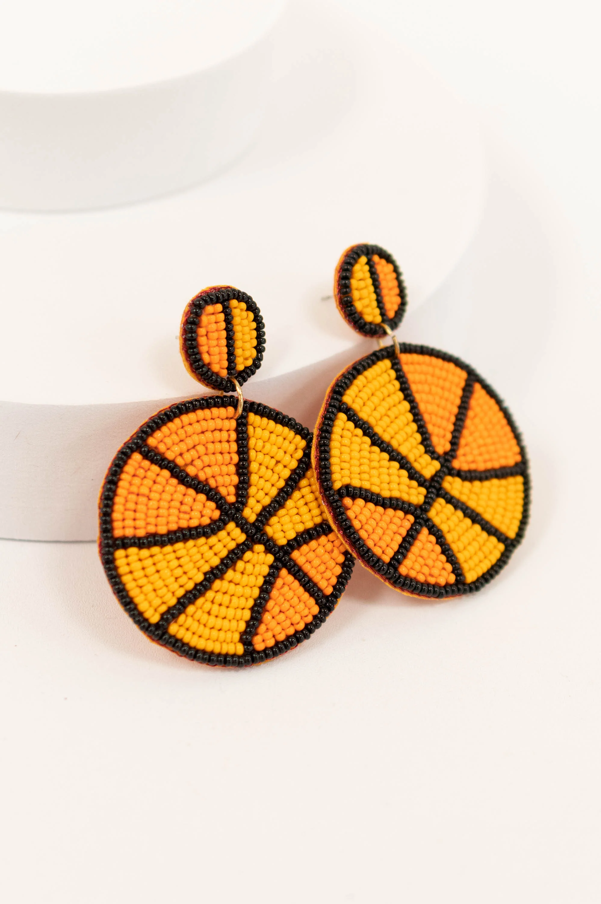 On The Court Earrings, Orange - Giverhouse
