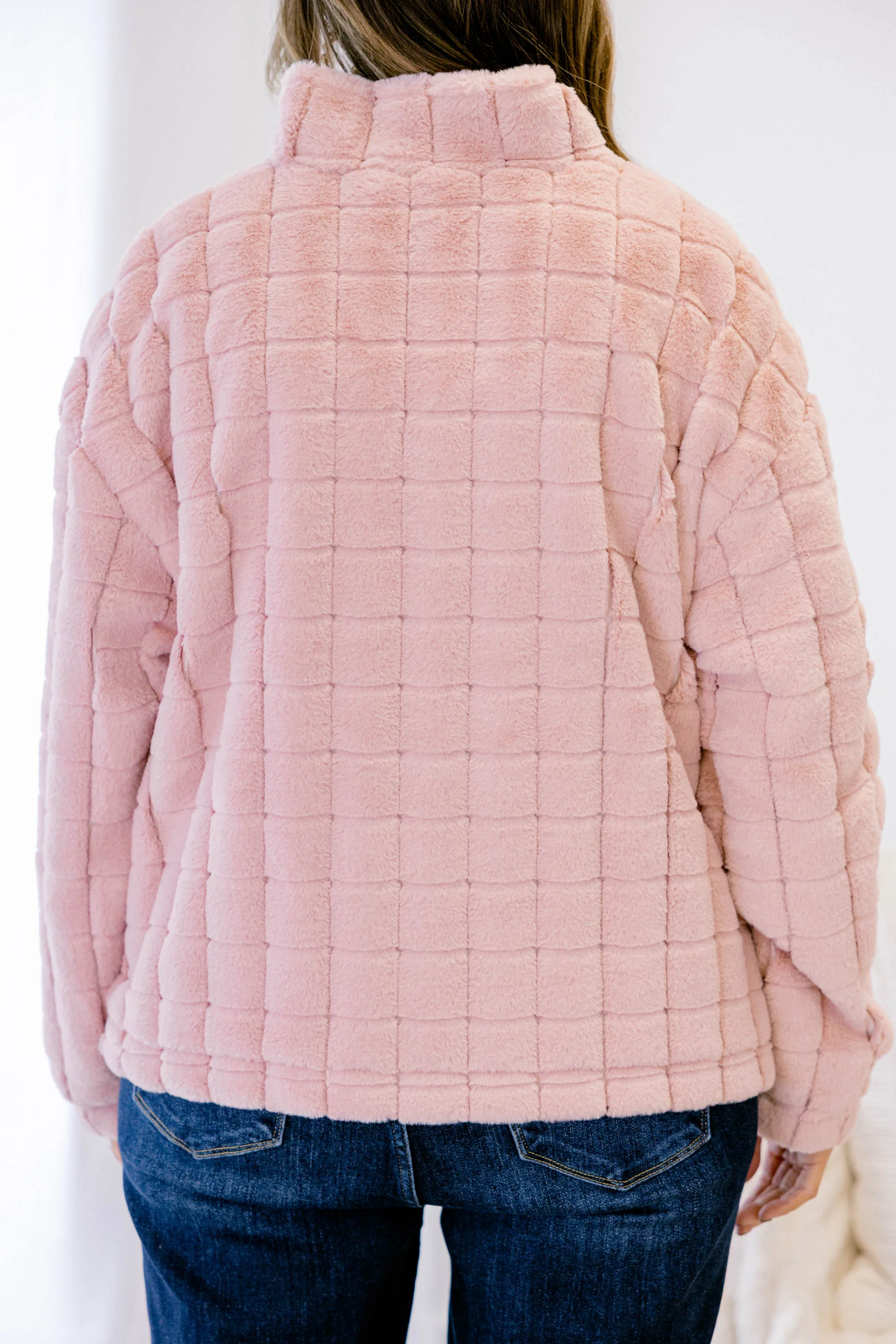 Carmen Faux Fur Jacket, Pink - Giverhouse