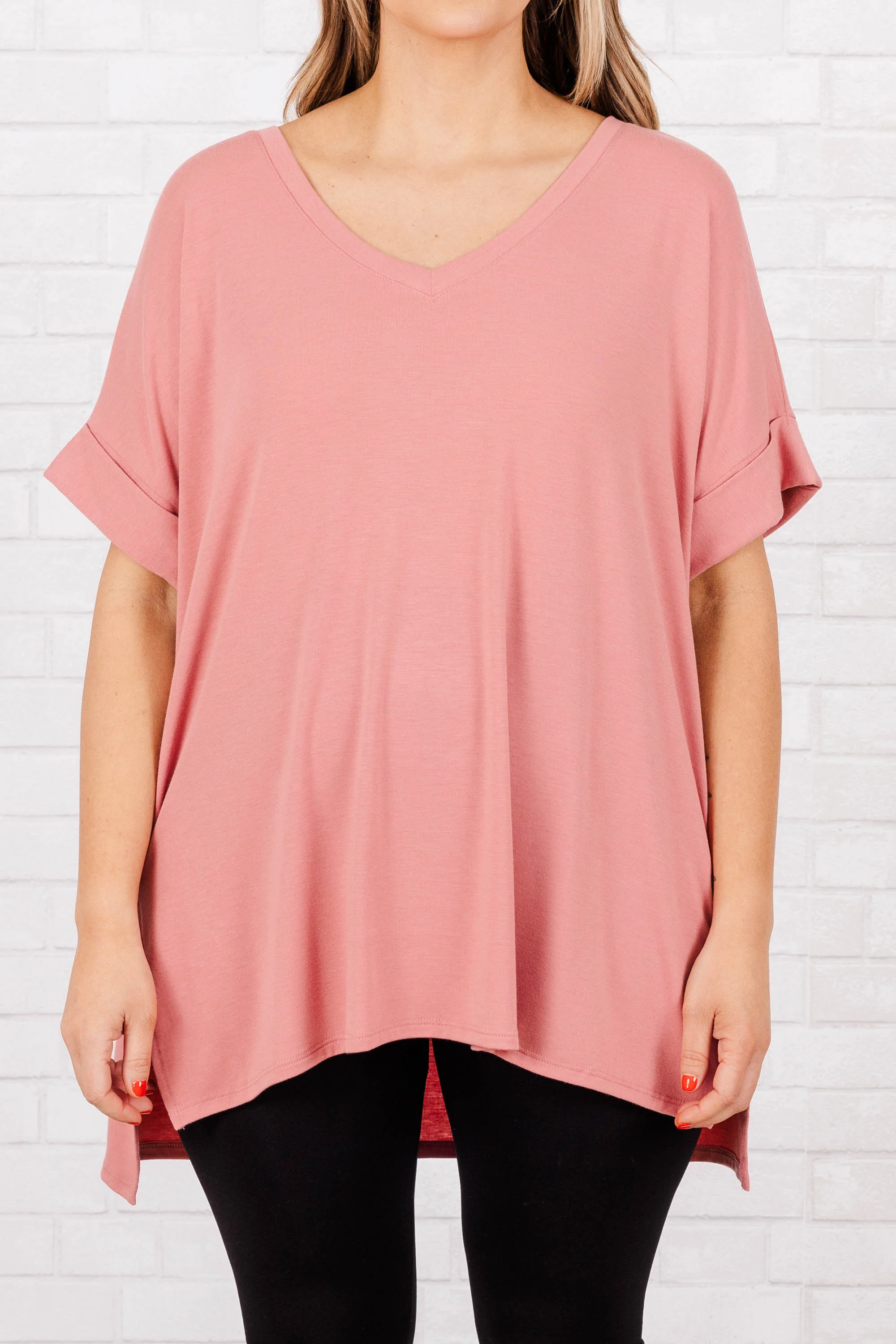 Comfy Travels Top, Dusty Rose - Giverhouse