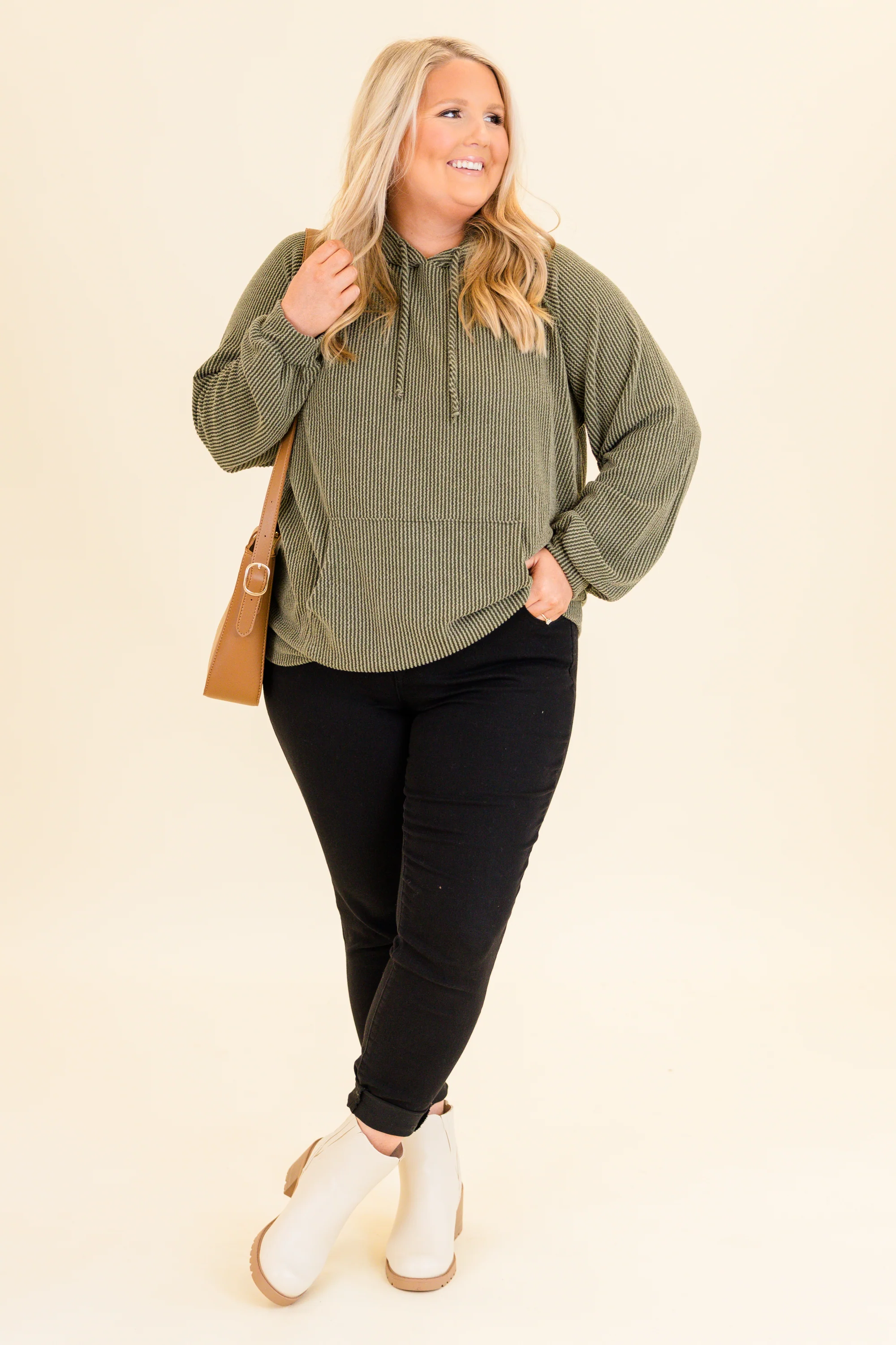 Fireside Cozy Hoodie, Olive - Giverhouse