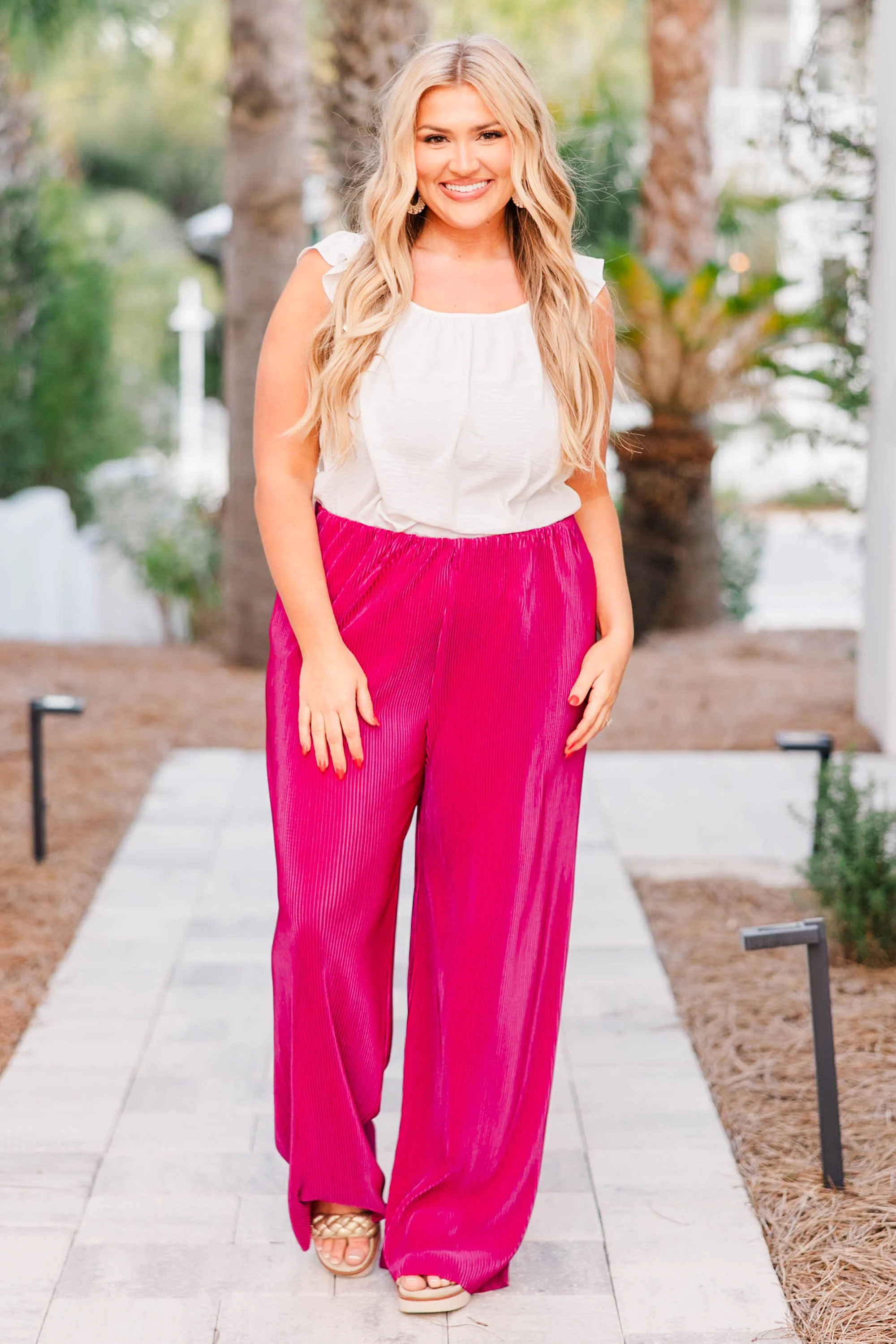 On My Heart Pants, Magenta - Giverhouse