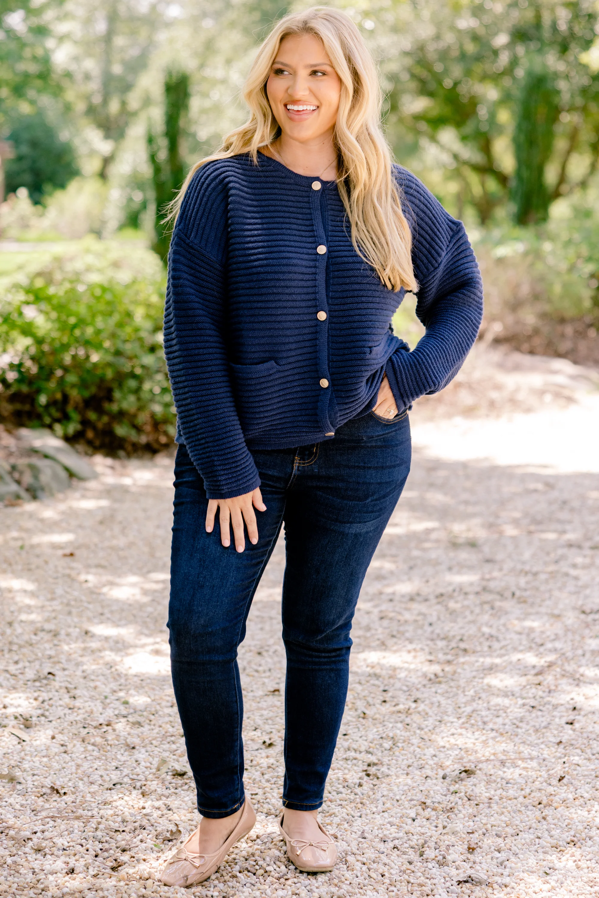 Path To Greatness Cardigan, Navy - Giverhouse