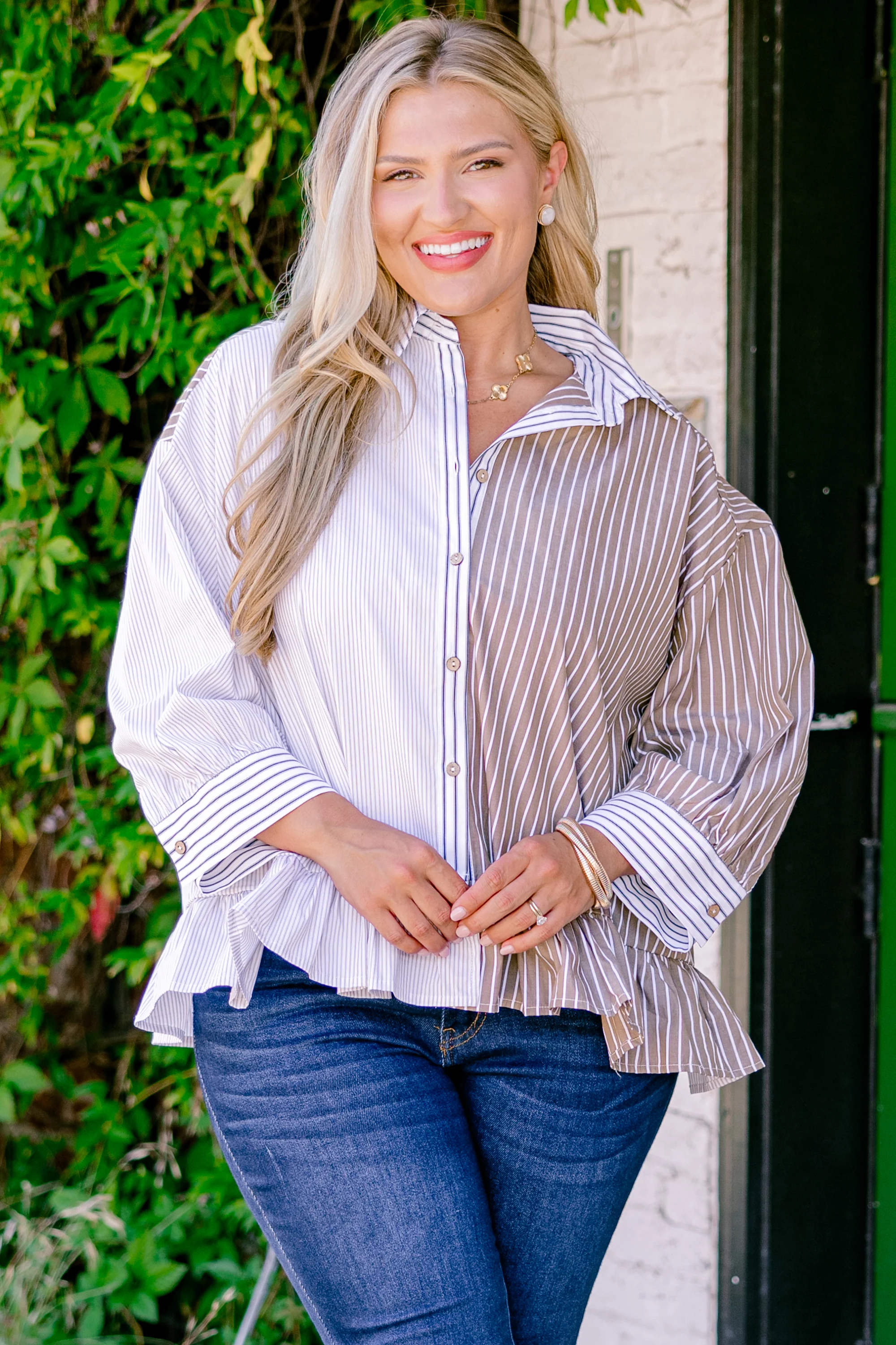 Feel Free Top, Brown Multi - Giverhouse