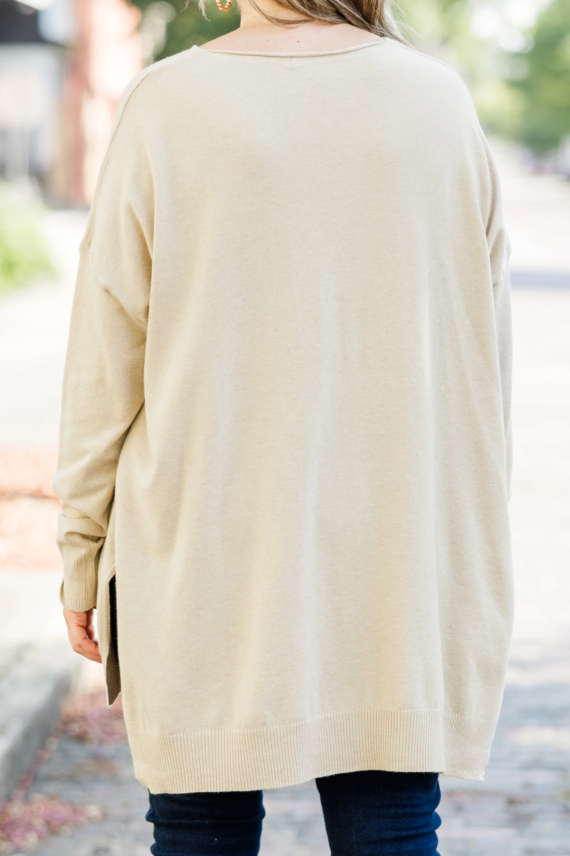 Miss Who You Were Sweater, Heather Beige - Giverhouse