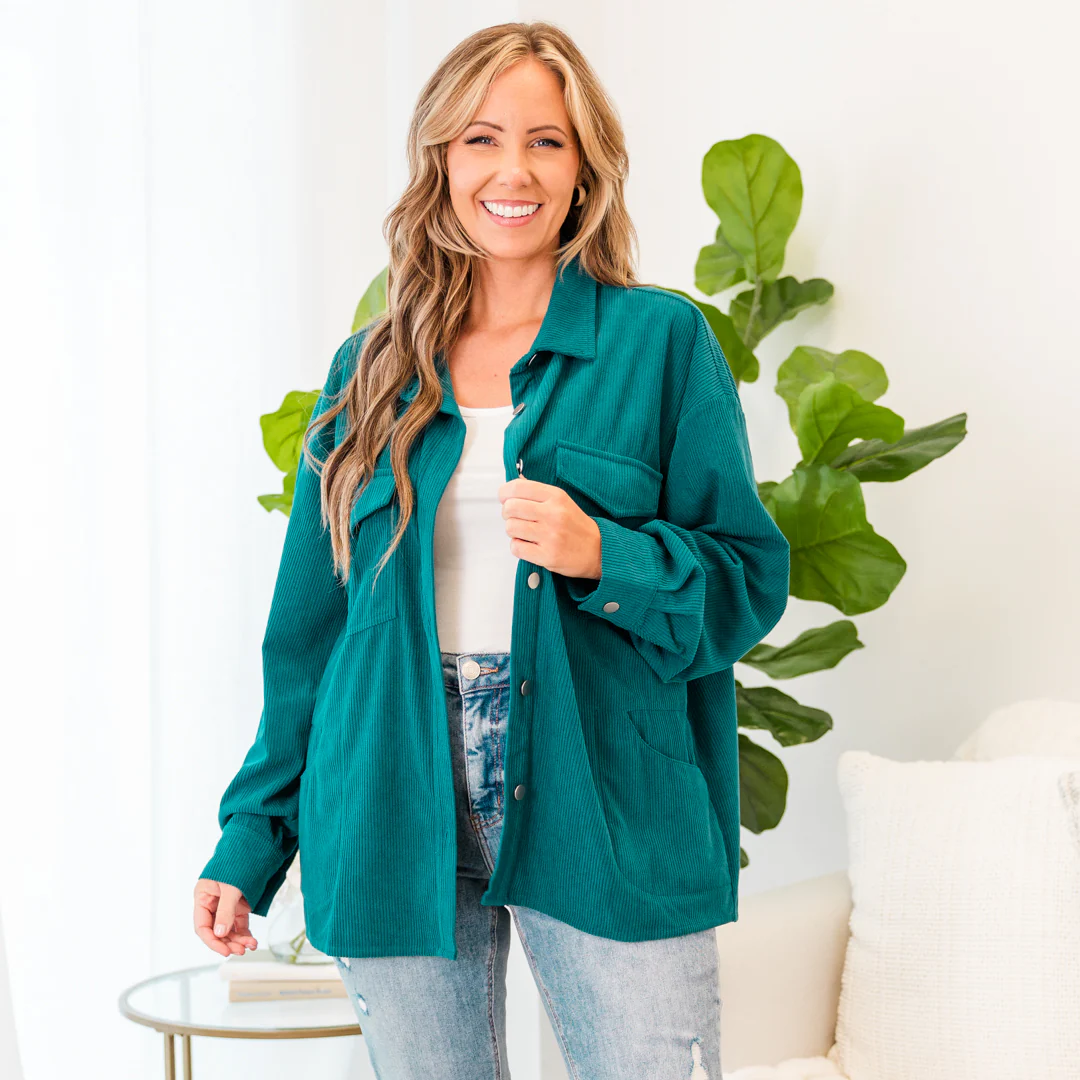 I Love The Cold Jacket, Teal - Giverhouse
