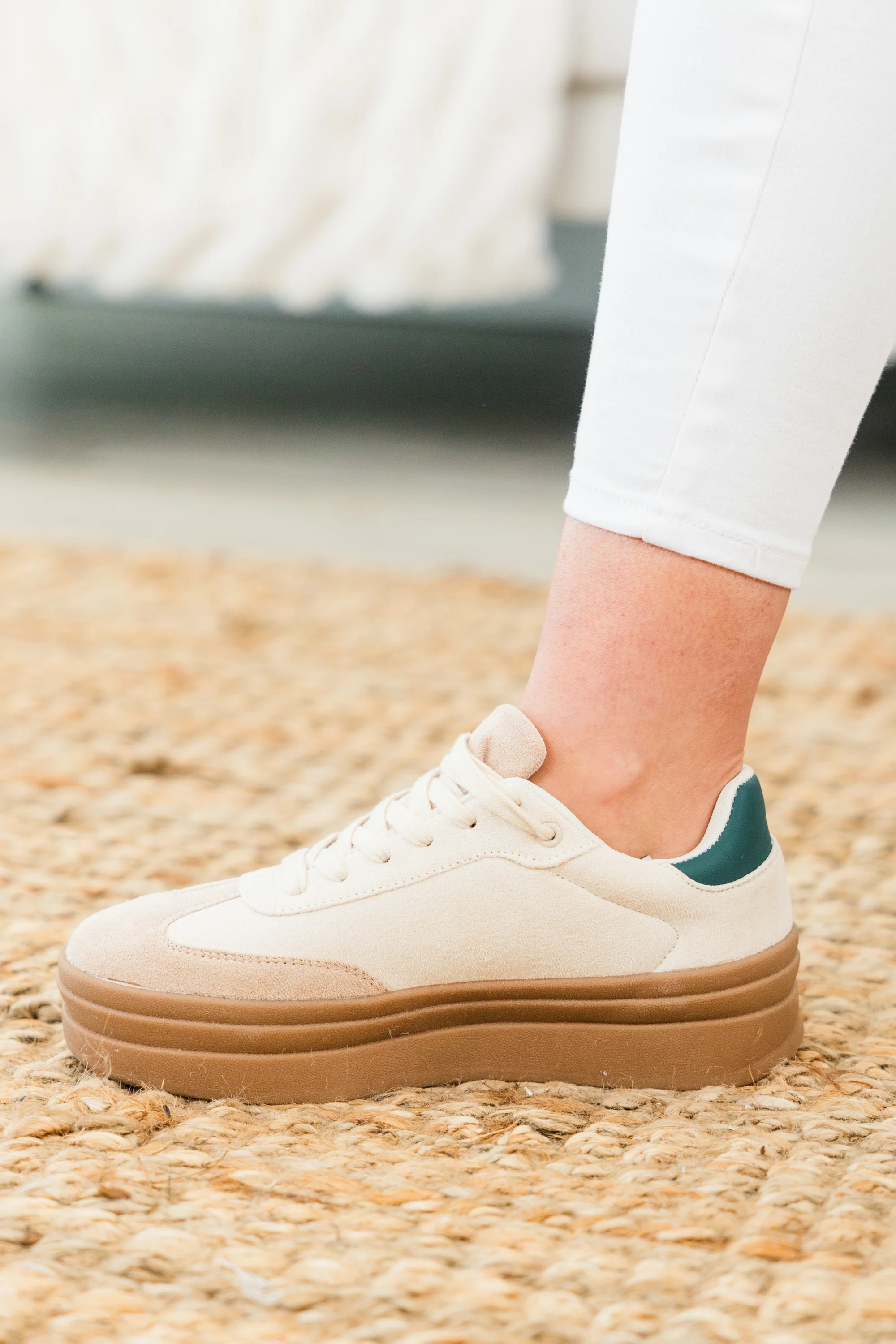 Stars In My Heart Sneakers, Beige - Giverhouse