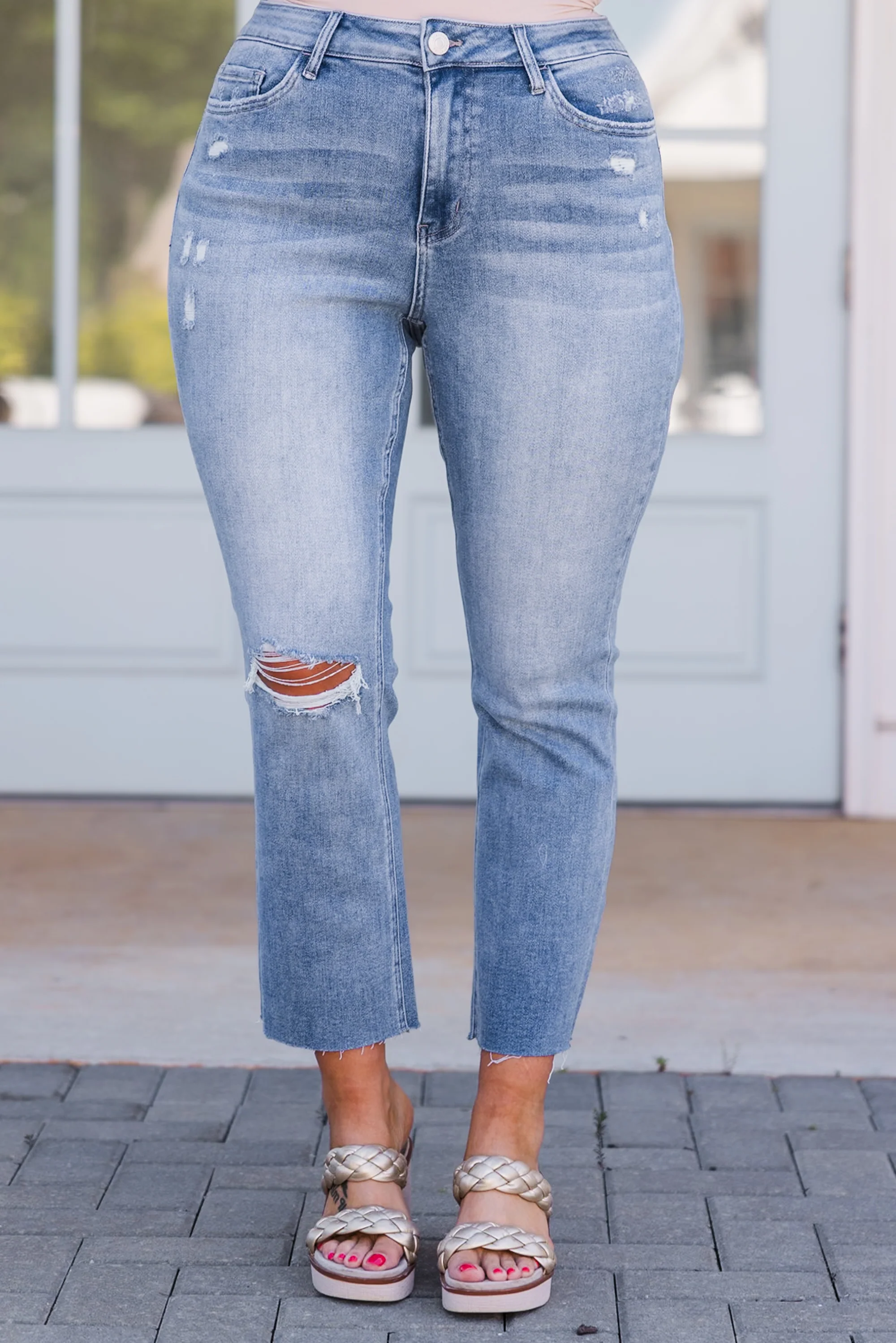 Bluebell Bliss Jeans, Medium Wash - Giverhouse