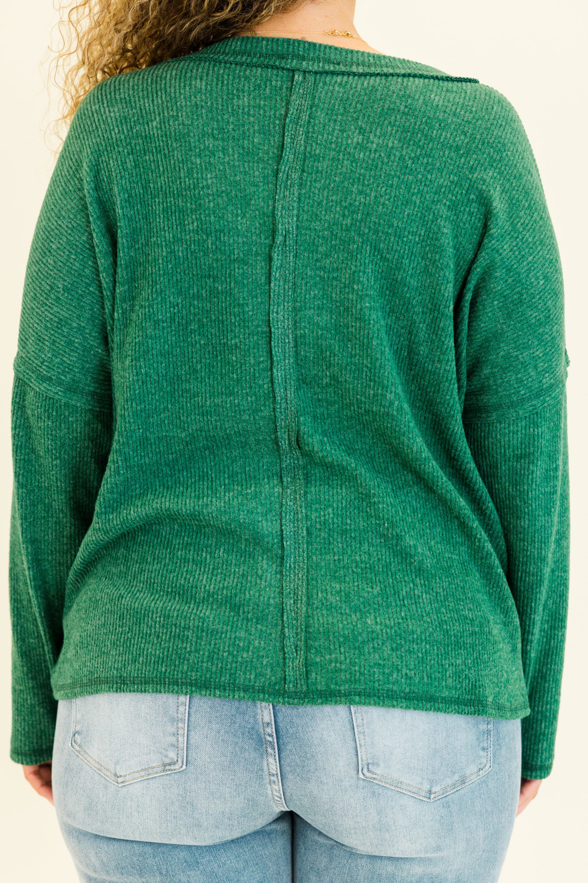 I Will Call You Later Top, Dark Green - Giverhouse