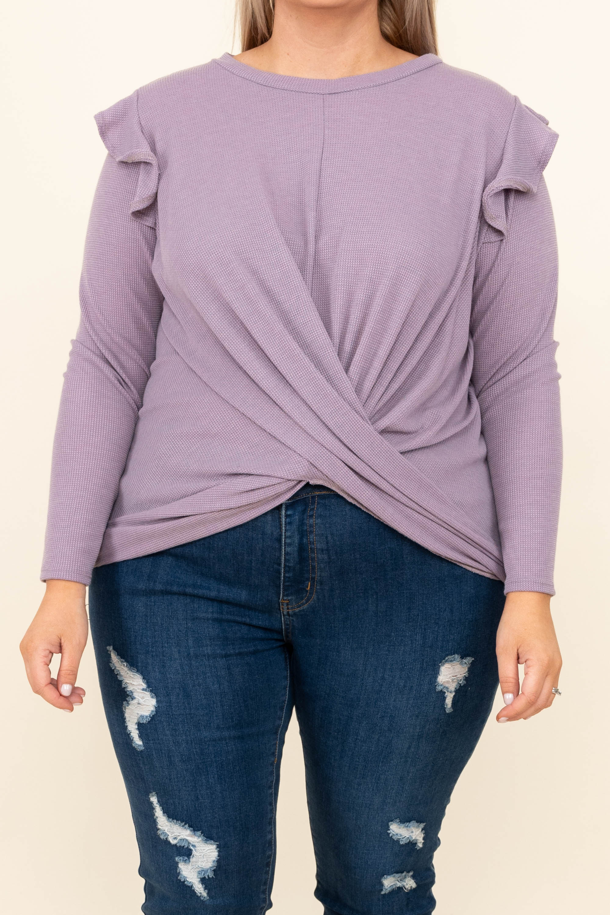 Well Hello There Top, Dusty Plum - Giverhouse