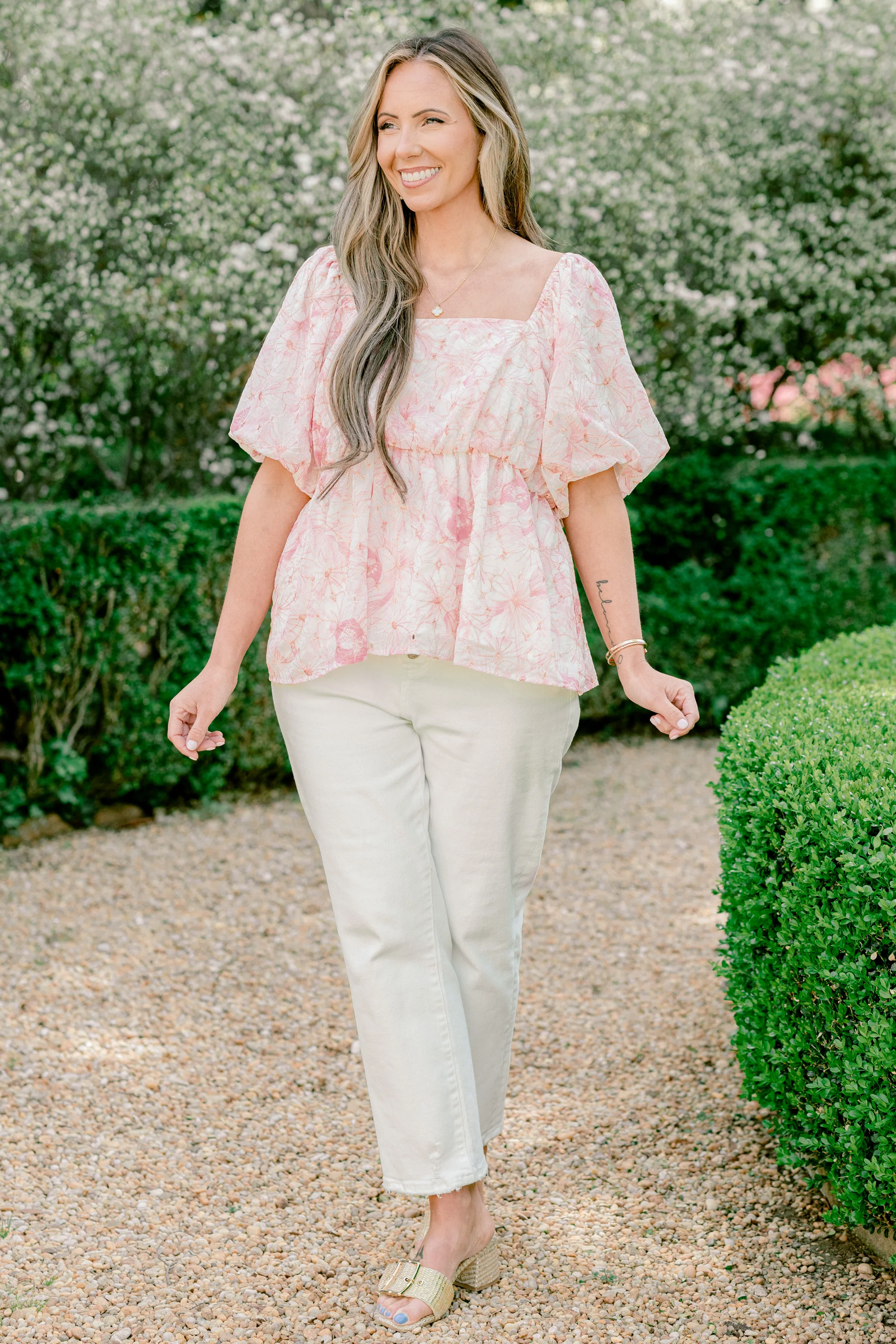 Spring Romance Top, Pink Floral - Giverhouse