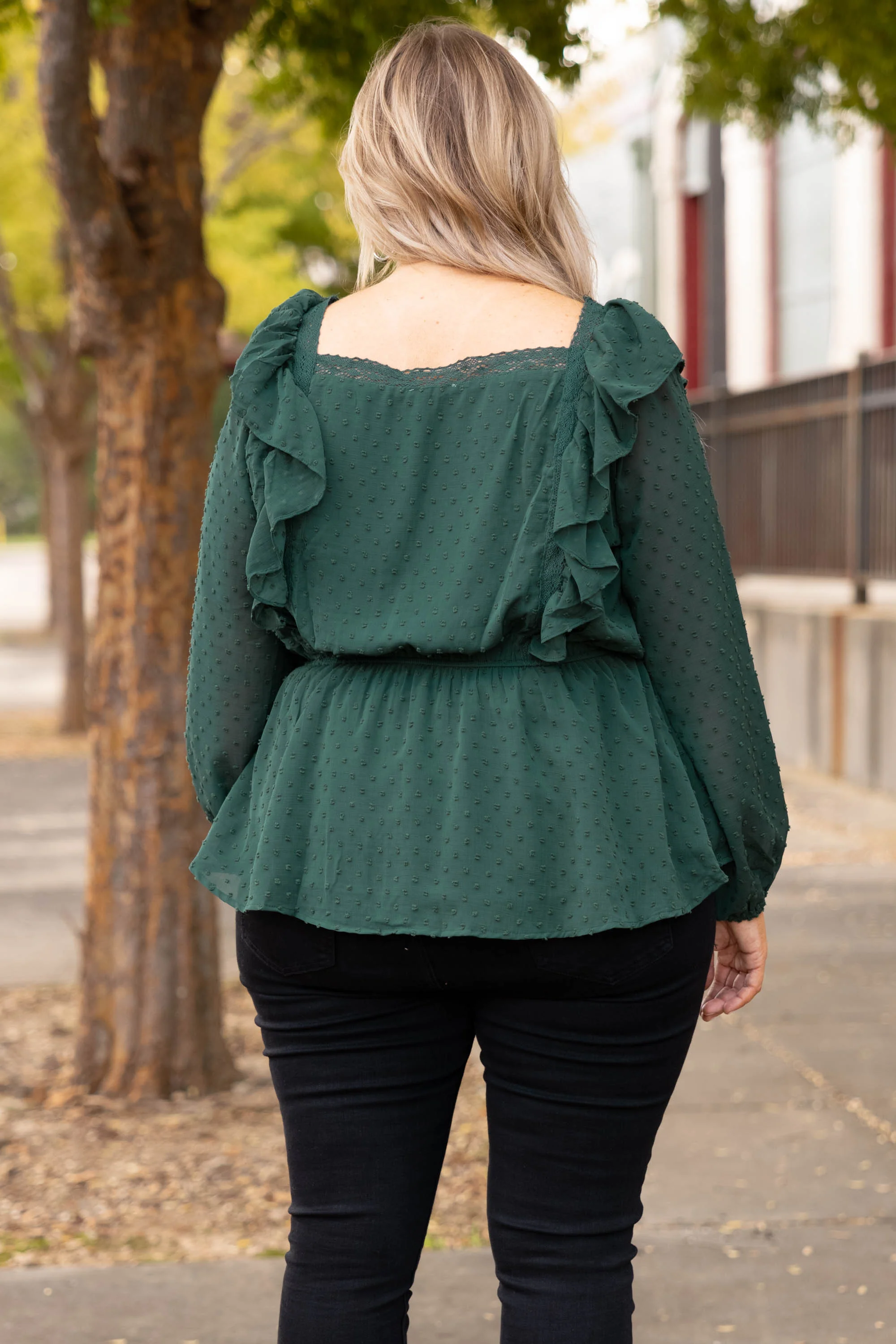 Somebody Like You Top, Hunter Green - Giverhouse