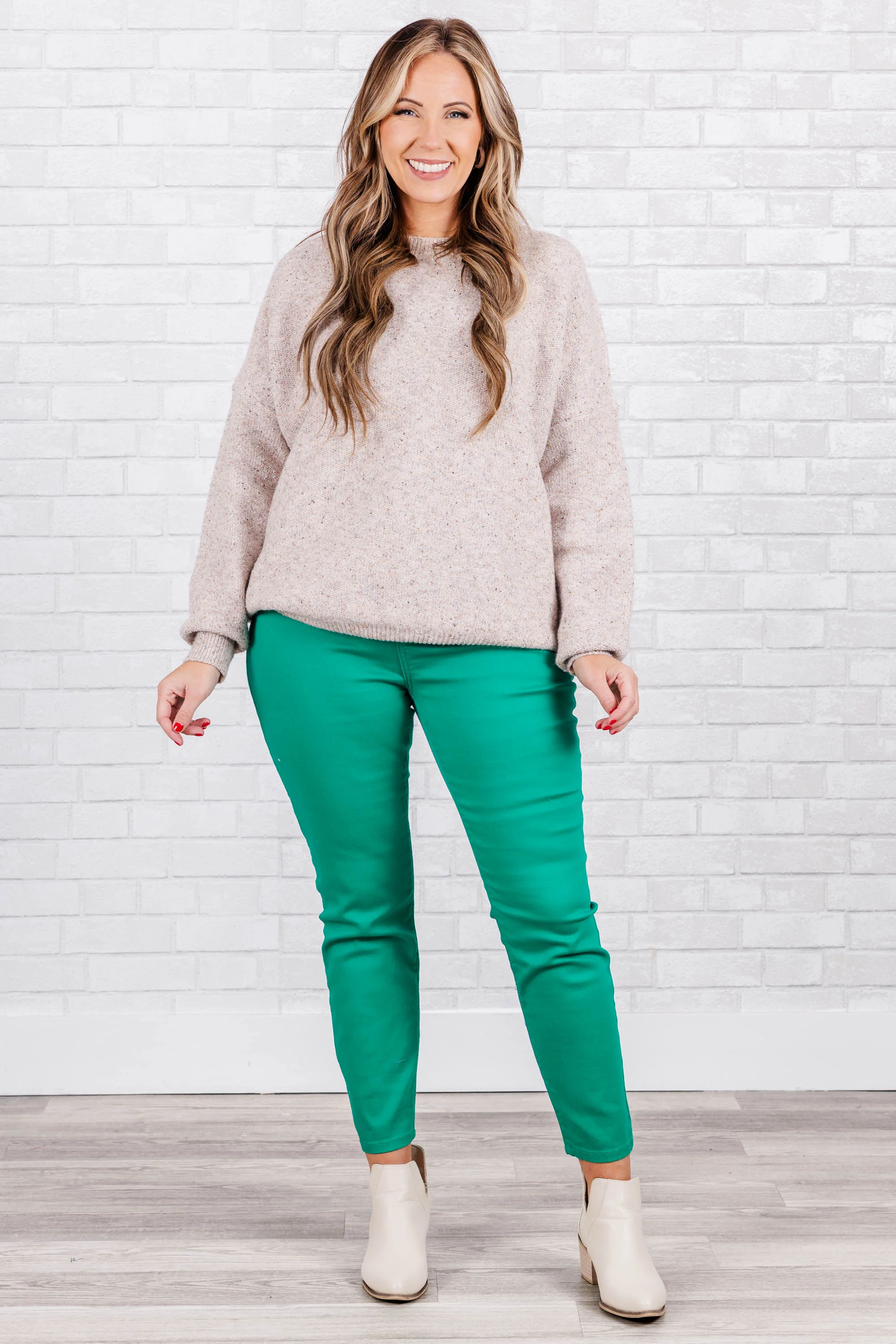 I'm That Girl Jeans, Kelly Green - Giverhouse