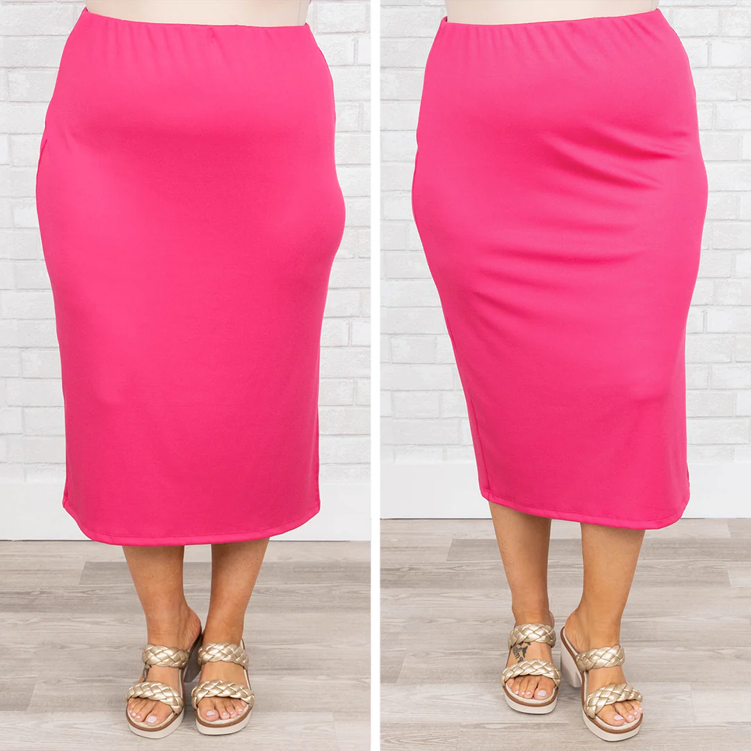 Watch Me Live Skirt, Fuchsia - Giverhouse