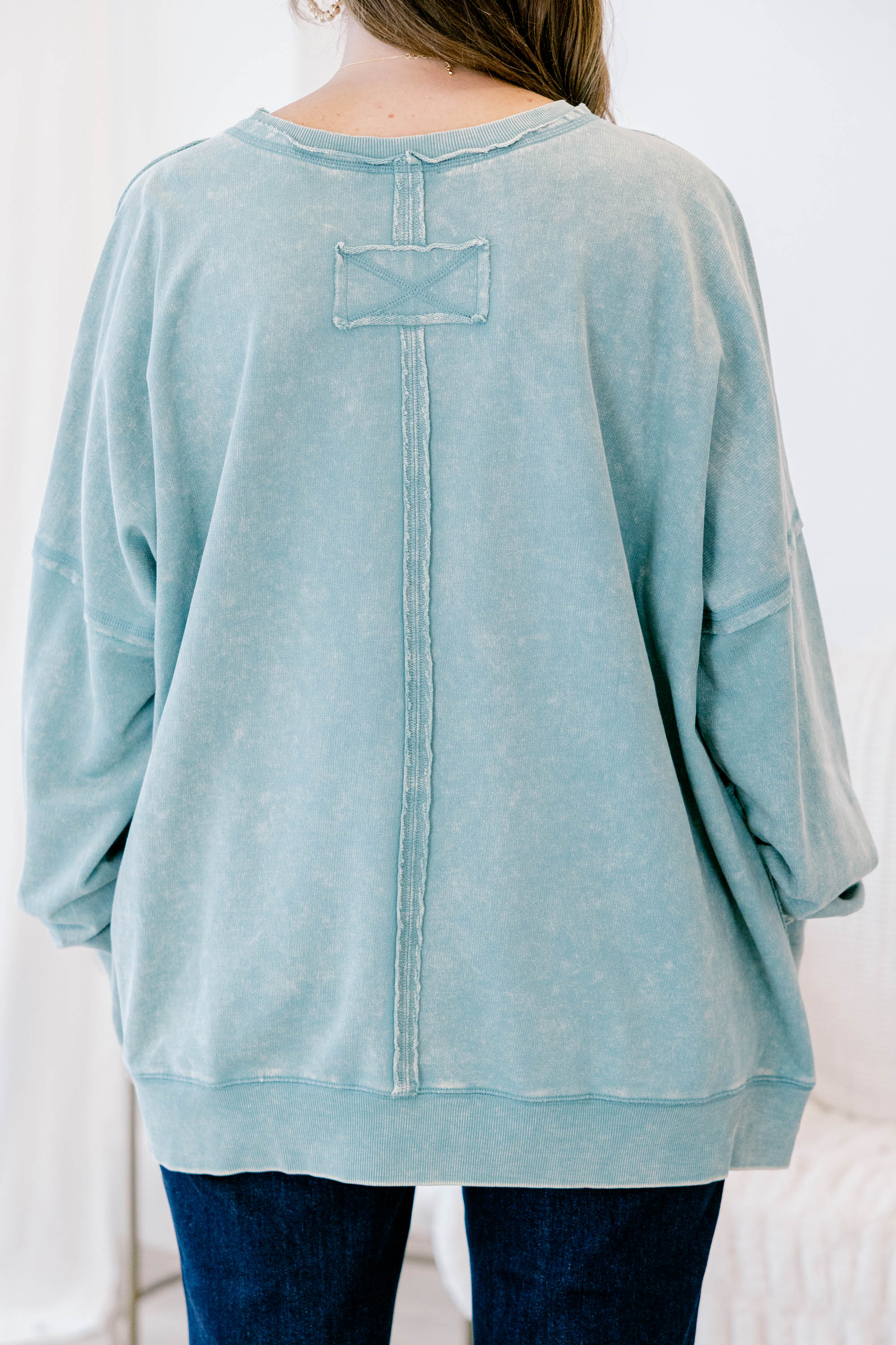 Here With Open Arms Pullover, Ash Blue - Giverhouse