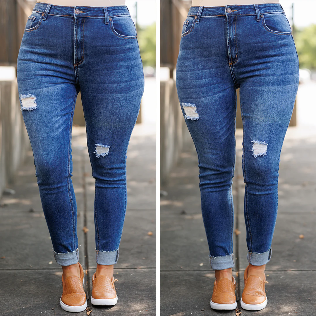 Are You Down Jeggings, Medium Blue - Giverhouse