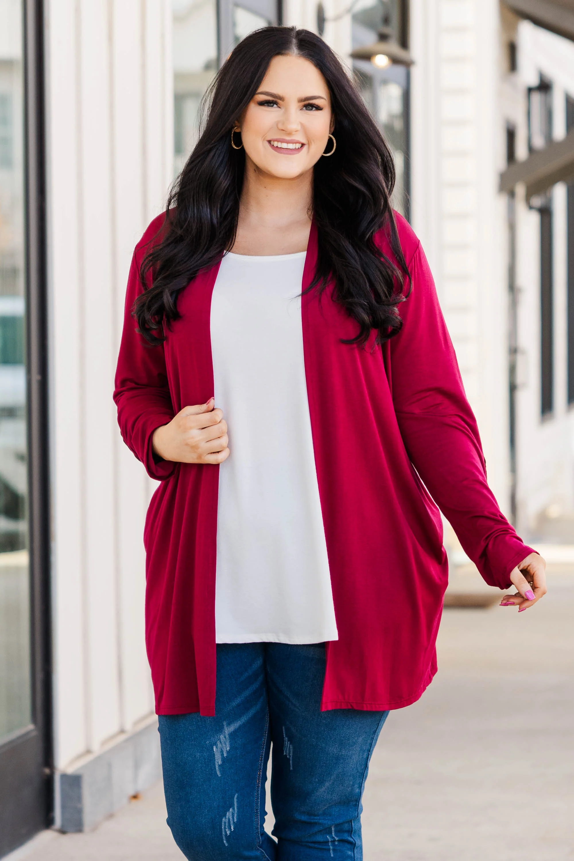 Bunny Wishes Cardigan, Burgundy - Giverhouse