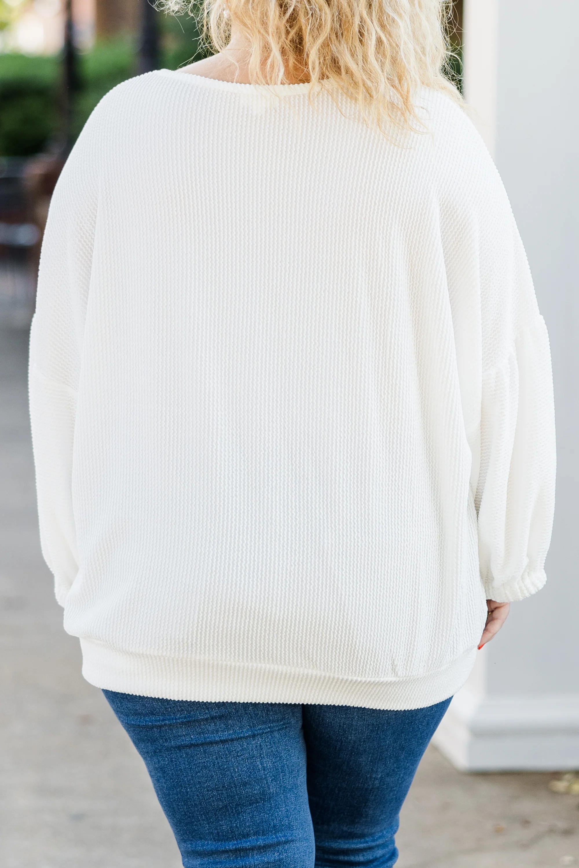 Volunteer Puff Top, Off-White - Giverhouse