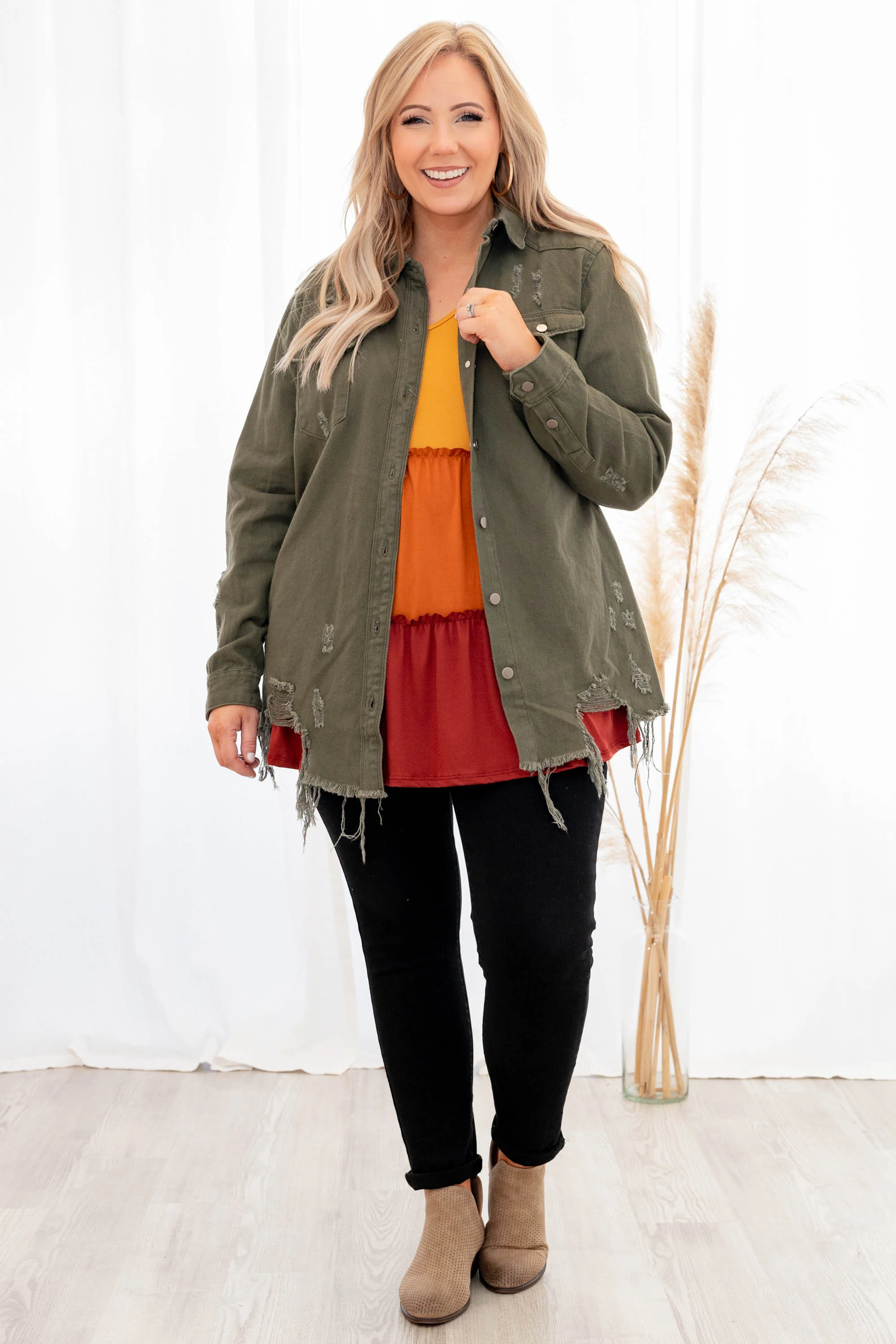 Chill As Can Be Top, Olive - Giverhouse