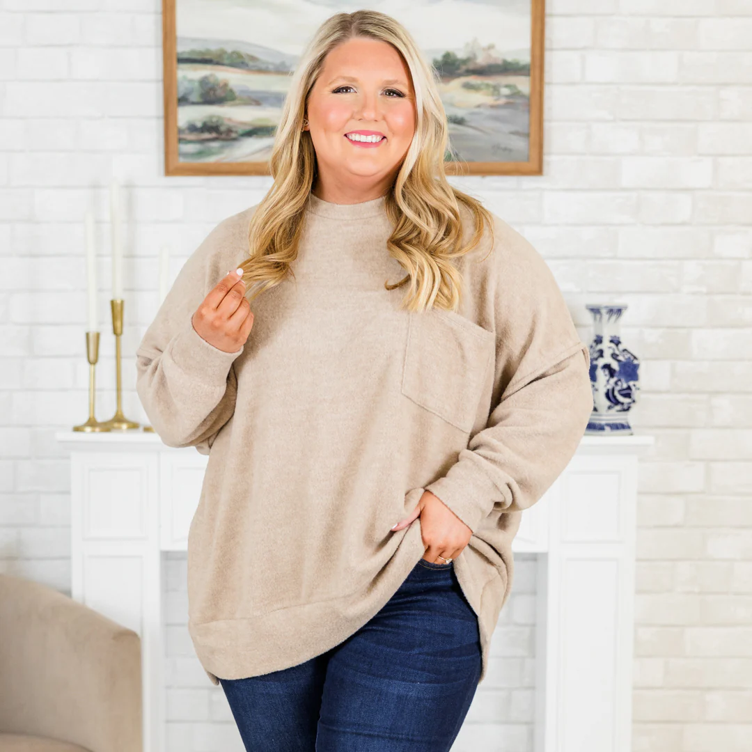 Just Take A Break Sweater, Ash Mocha - Giverhouse