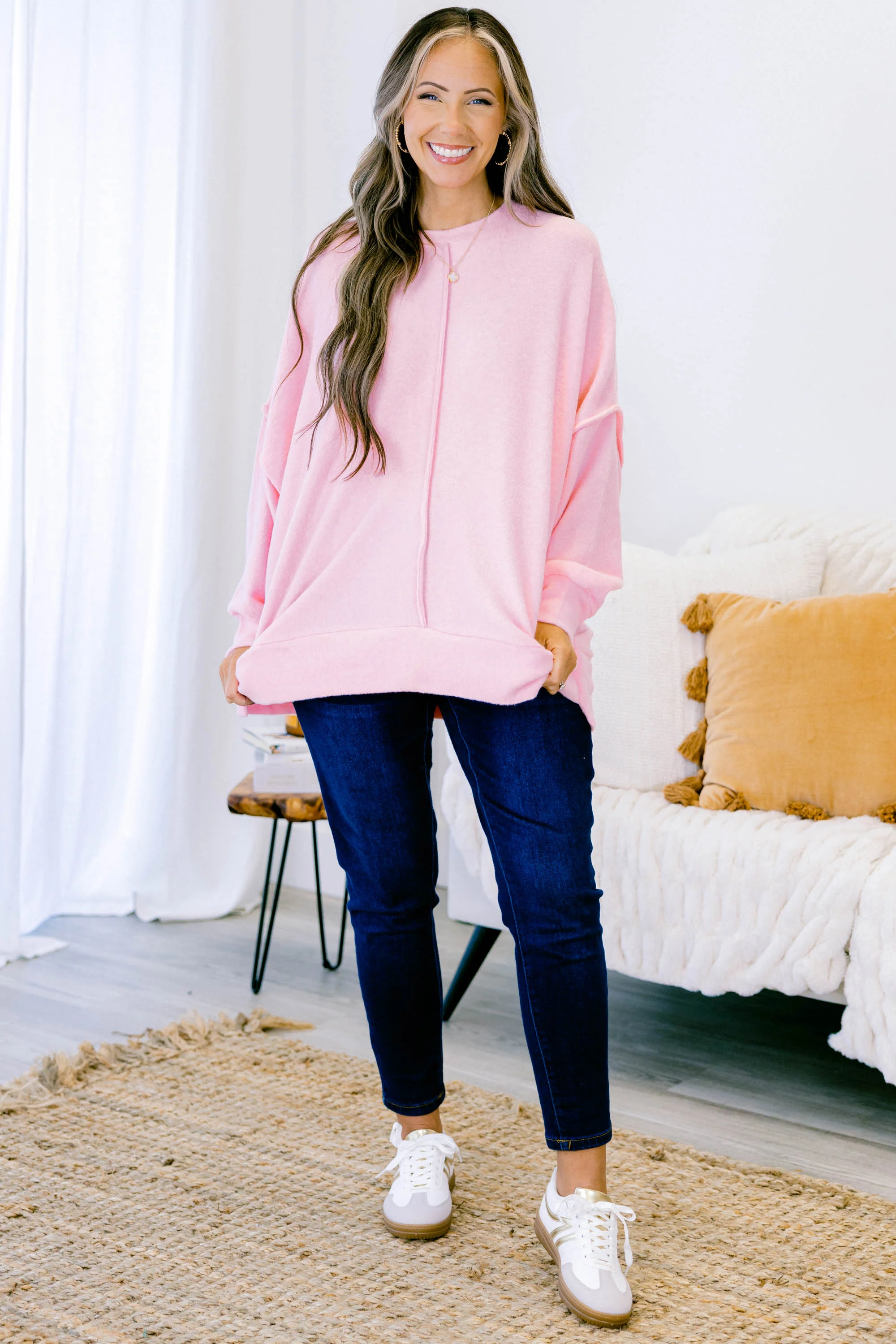 So Comfy Sweater, Dark Pink - Giverhouse