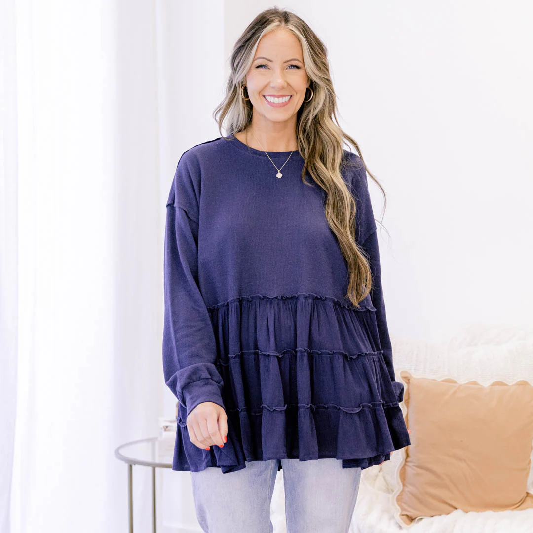 My Kind Of Fun Top, Navy - Giverhouse